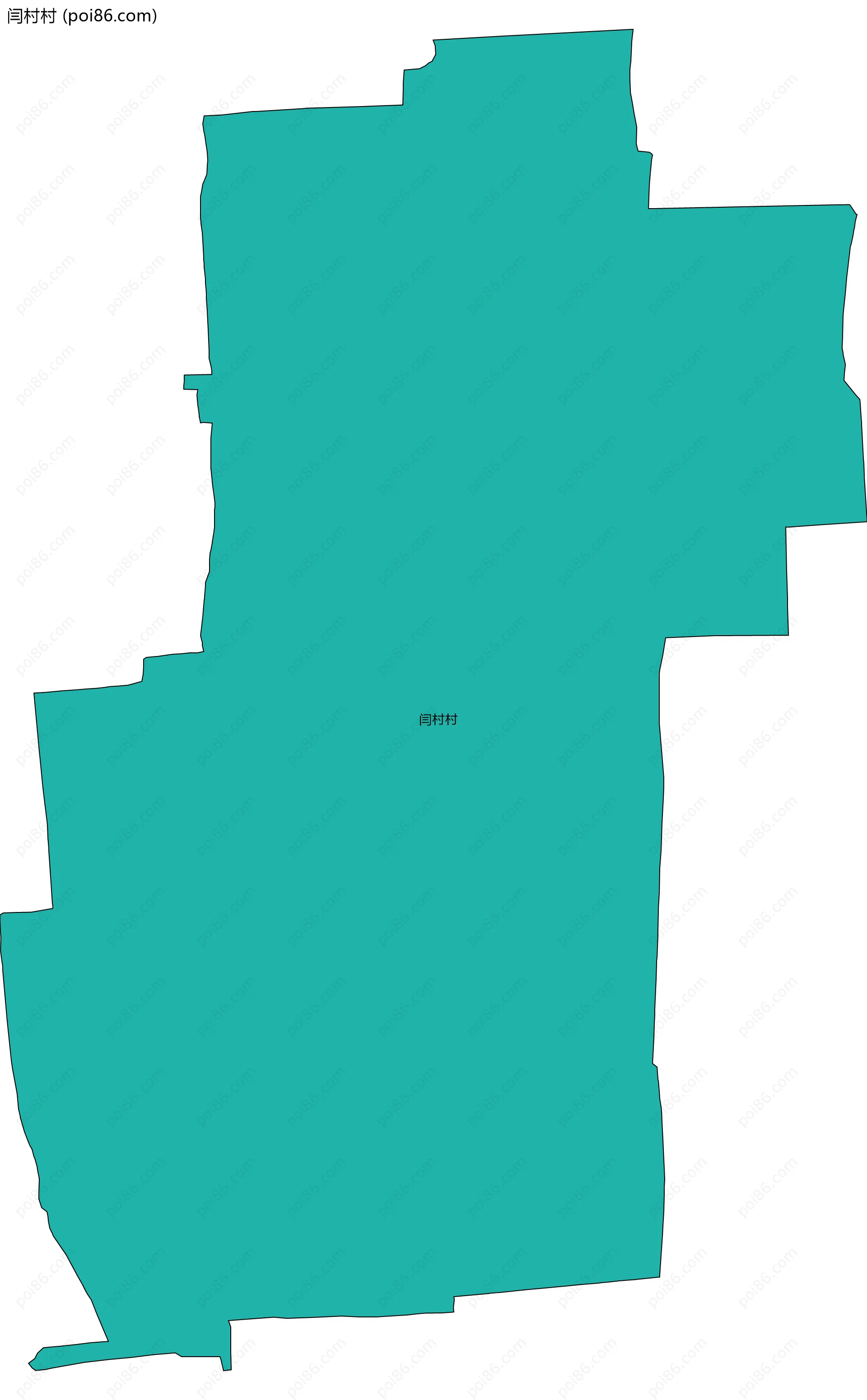 闫村村边界地图