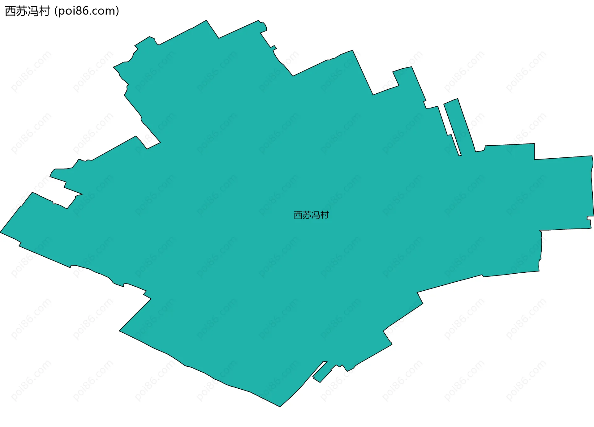 西苏冯村边界地图