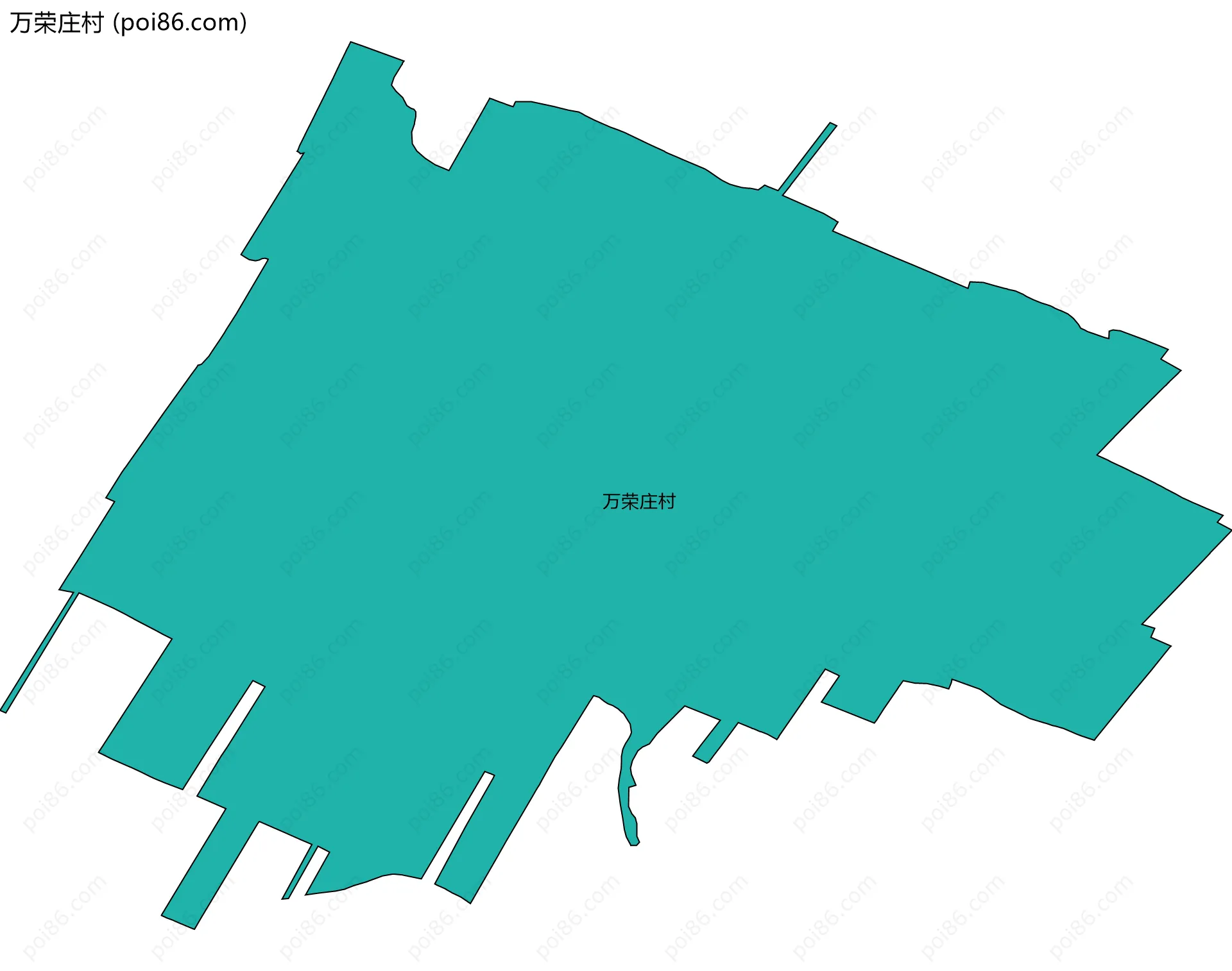 万荣庄村边界地图