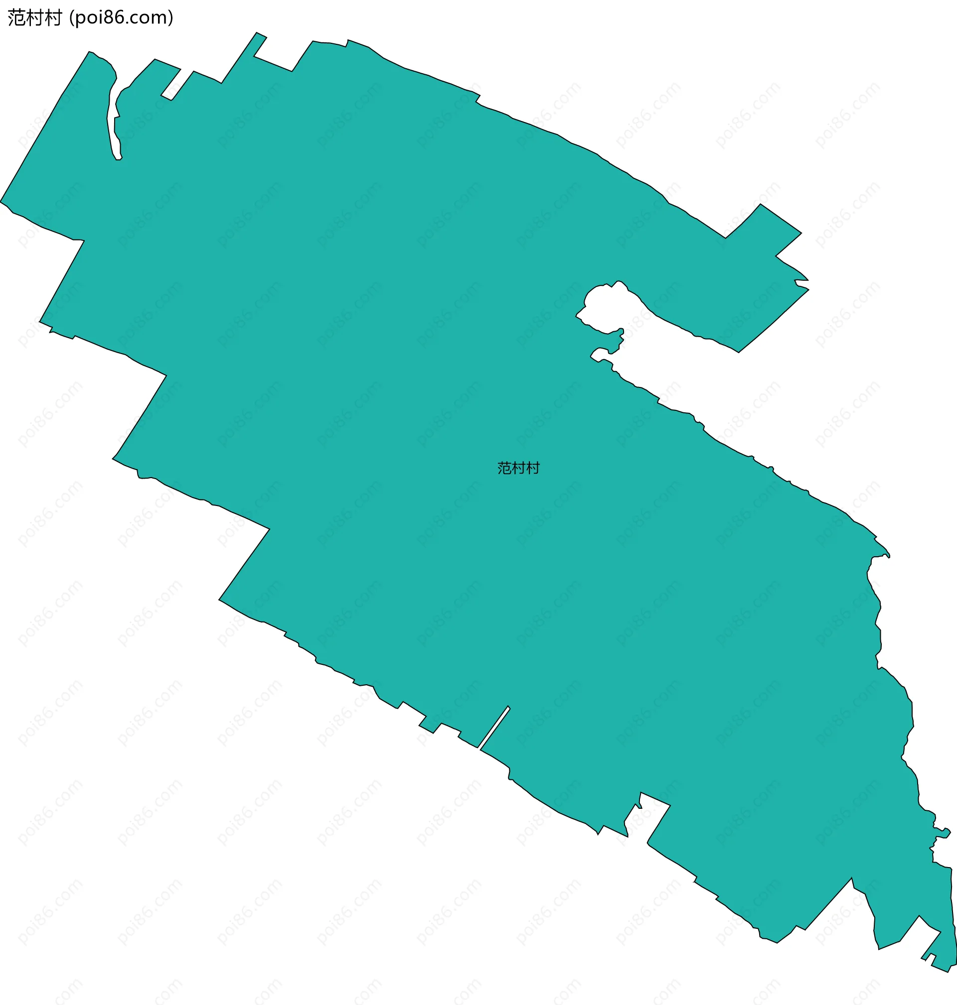 范村村边界地图