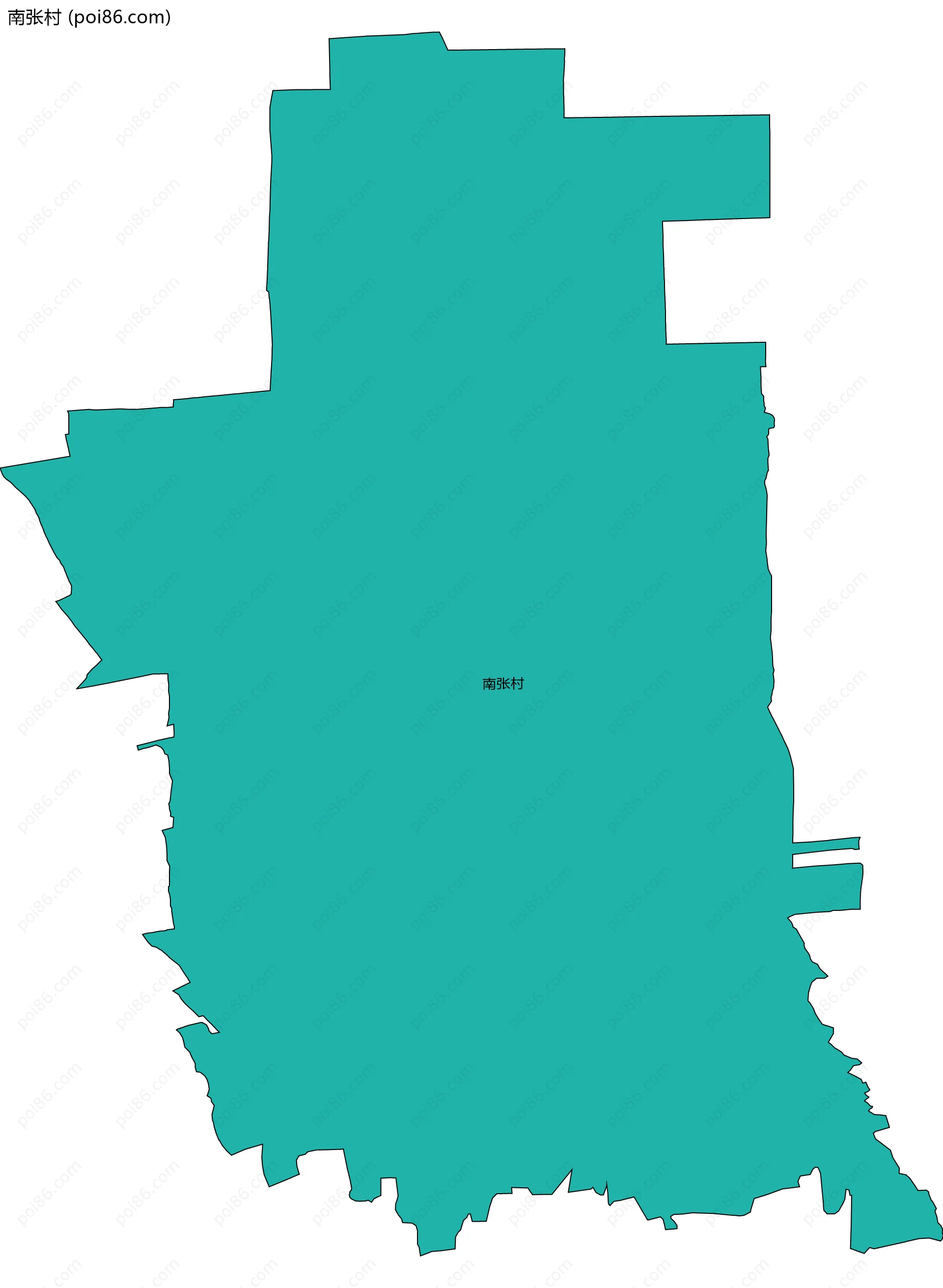 南张村边界地图