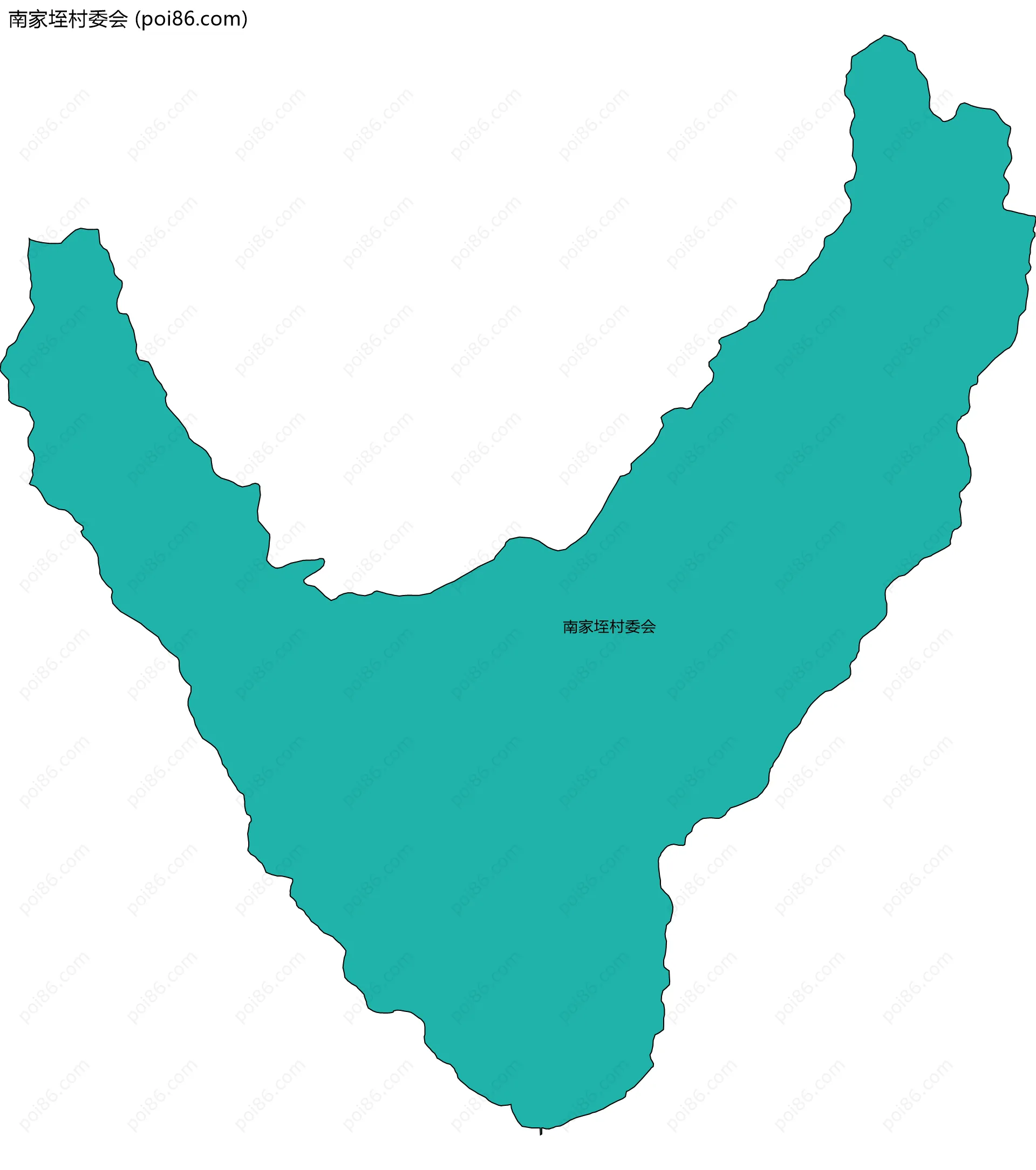 南家垤村委会边界地图