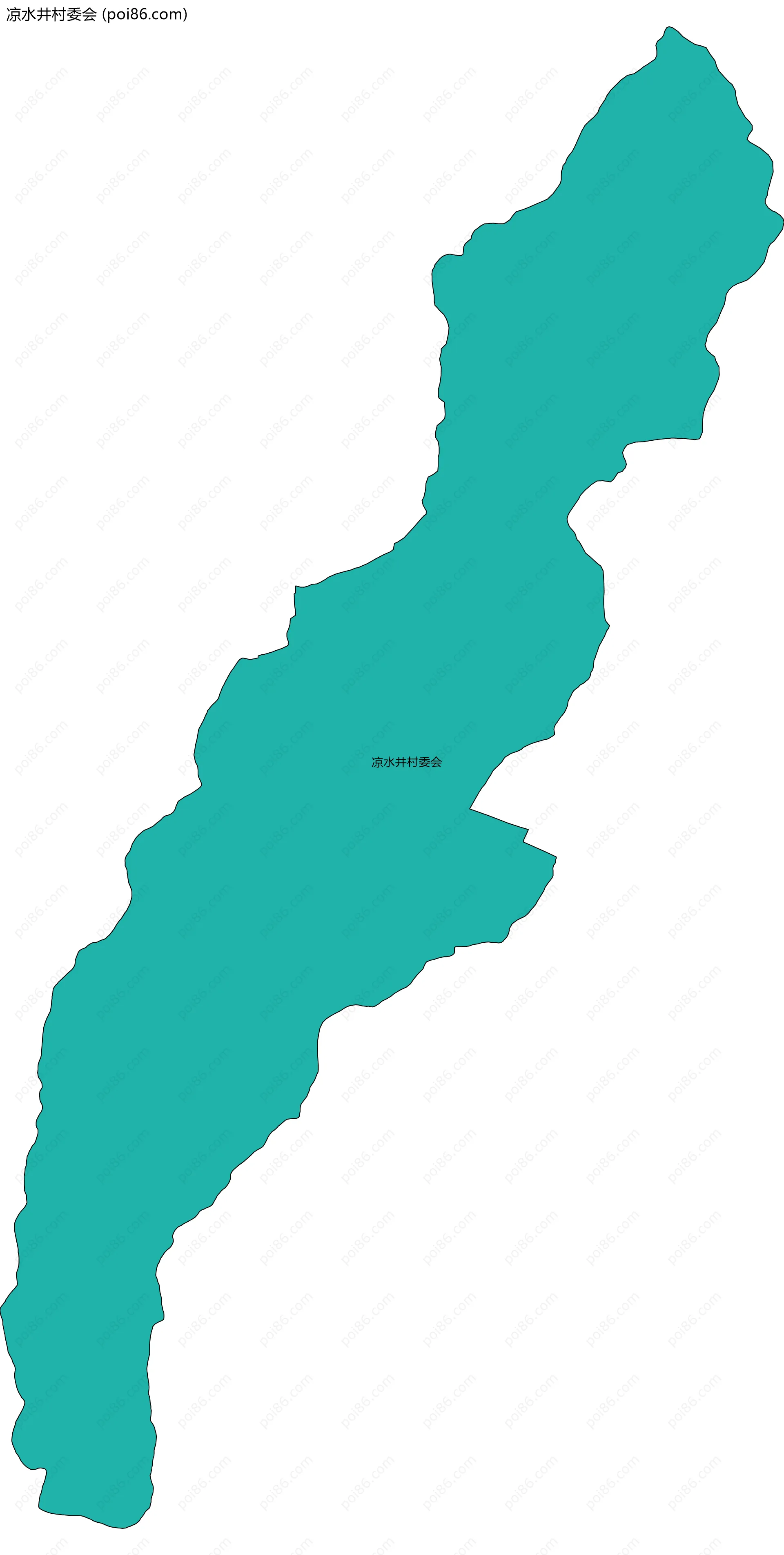 凉水井村委会边界地图