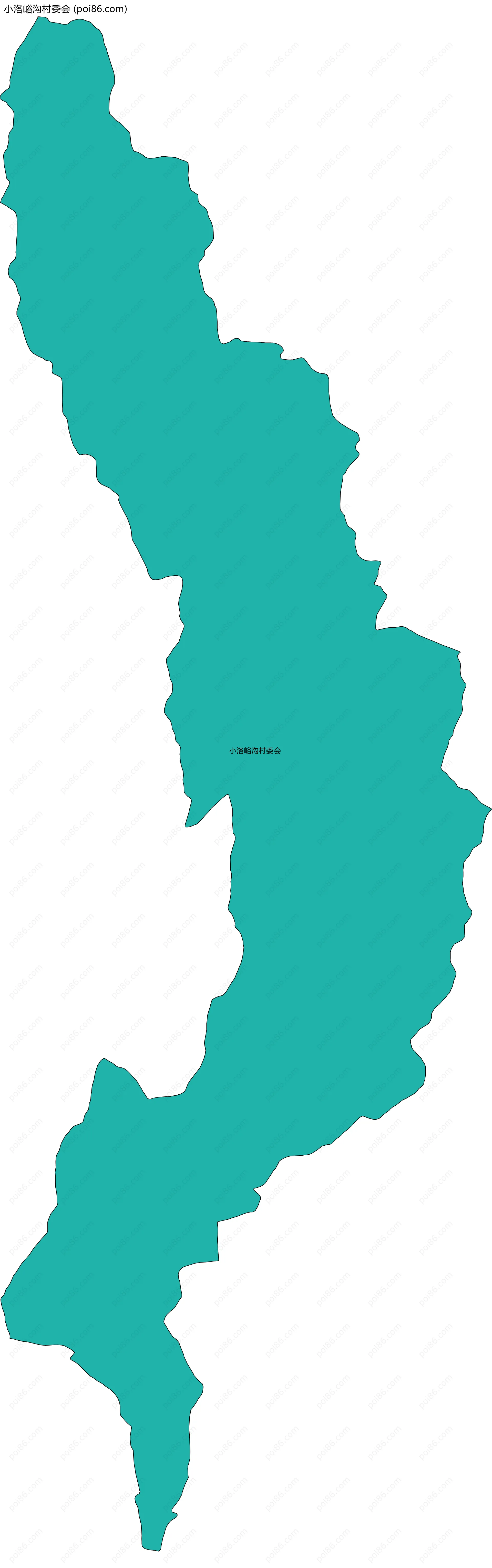 小洛峪沟村委会边界地图