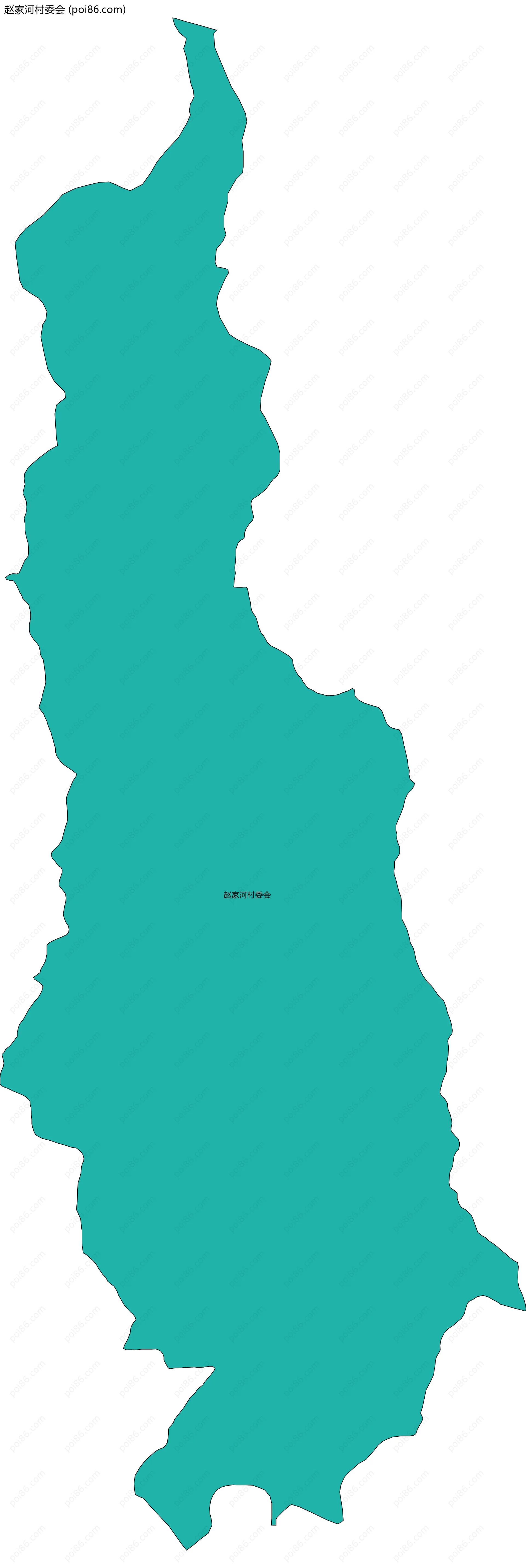 赵家河村委会边界地图