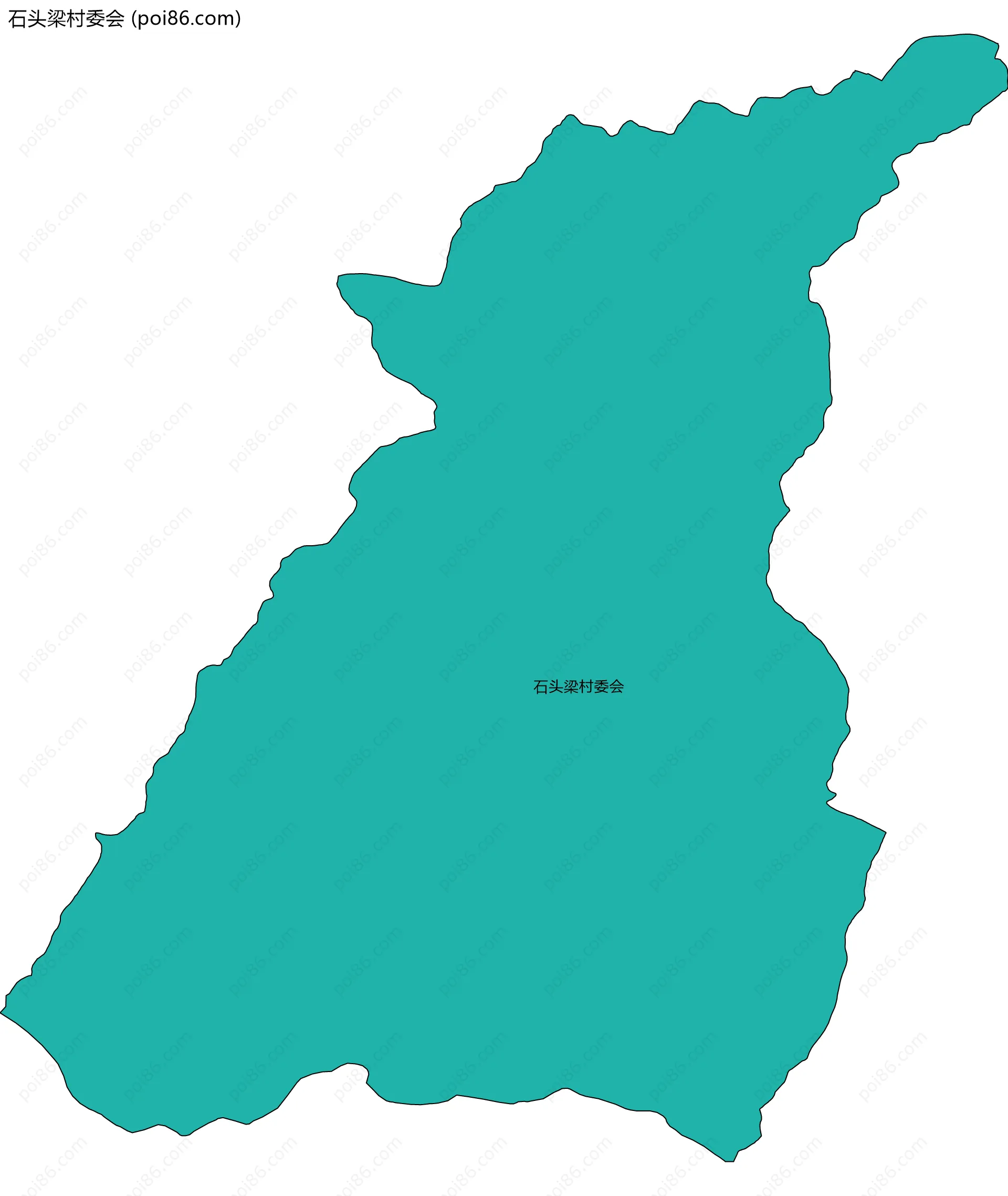 石头梁村委会边界地图