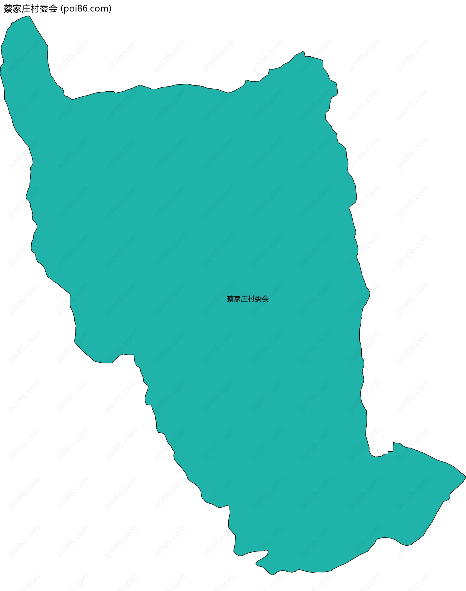 蔡家庄村委会边界地图