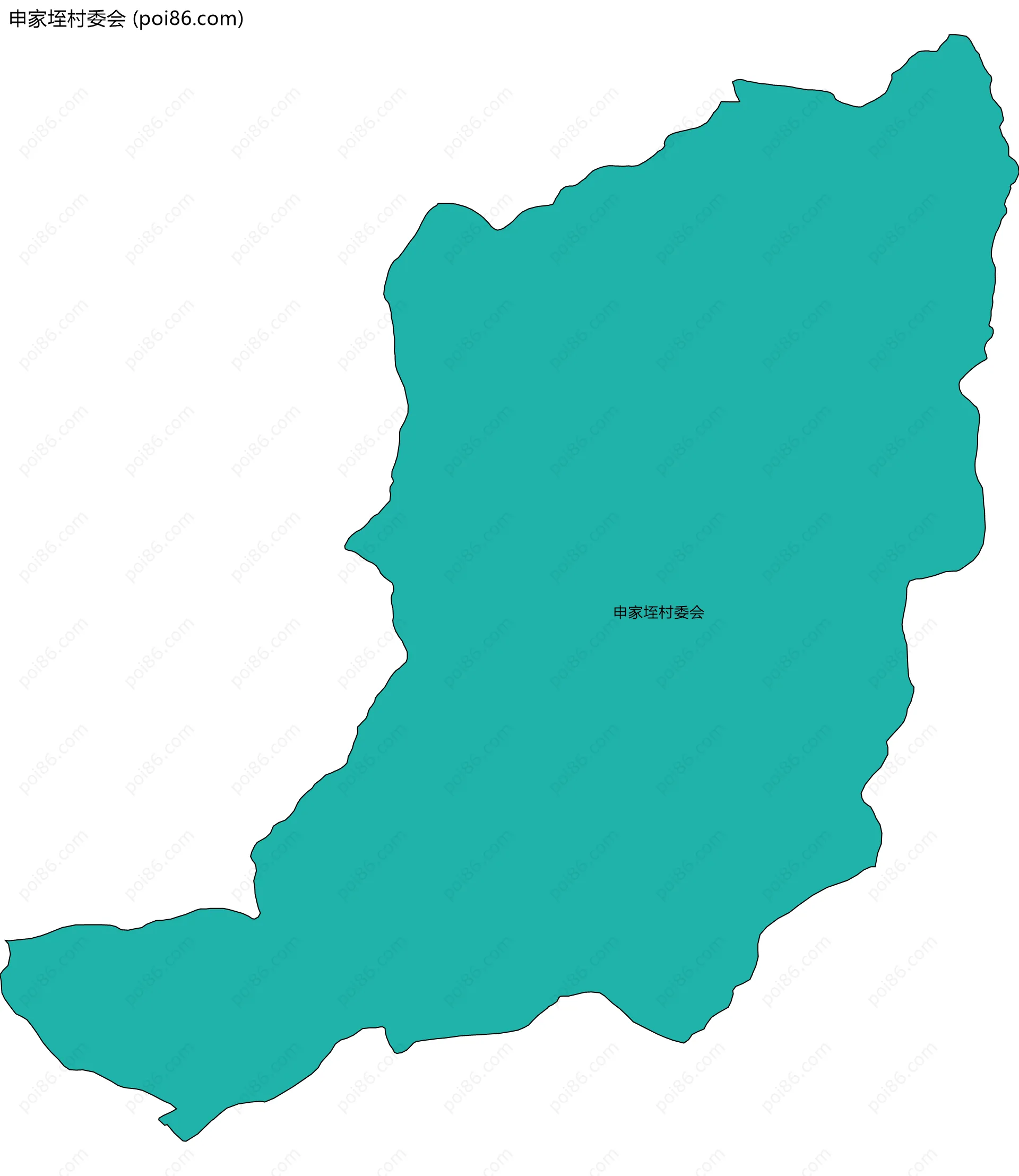 申家垤村委会边界地图