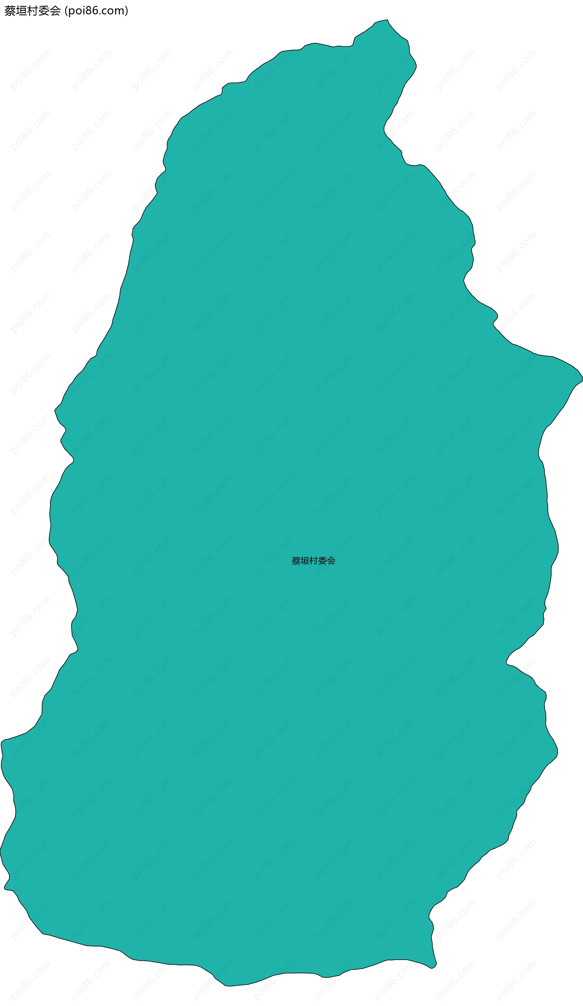 蔡垣村委会边界地图