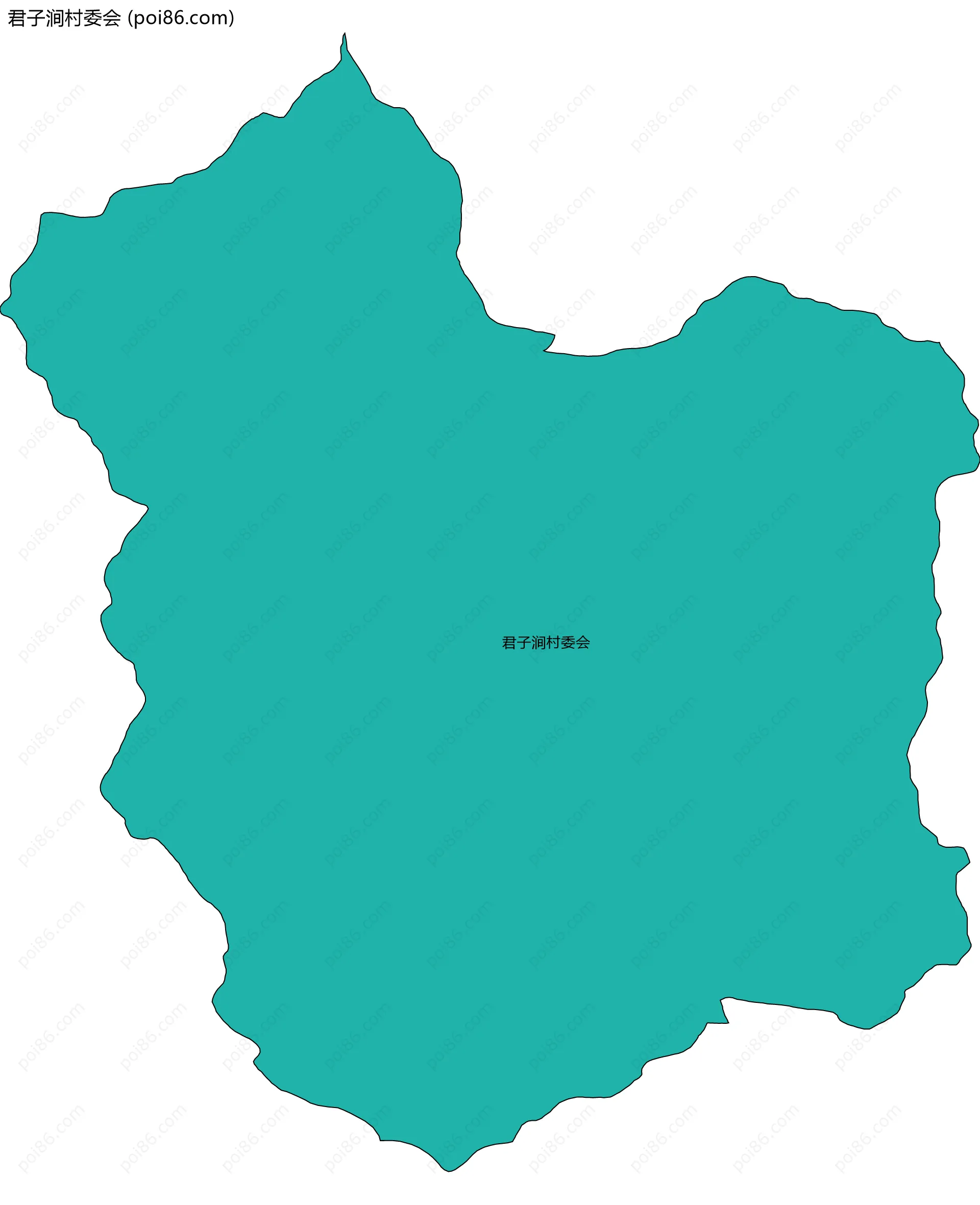 君子涧村委会边界地图