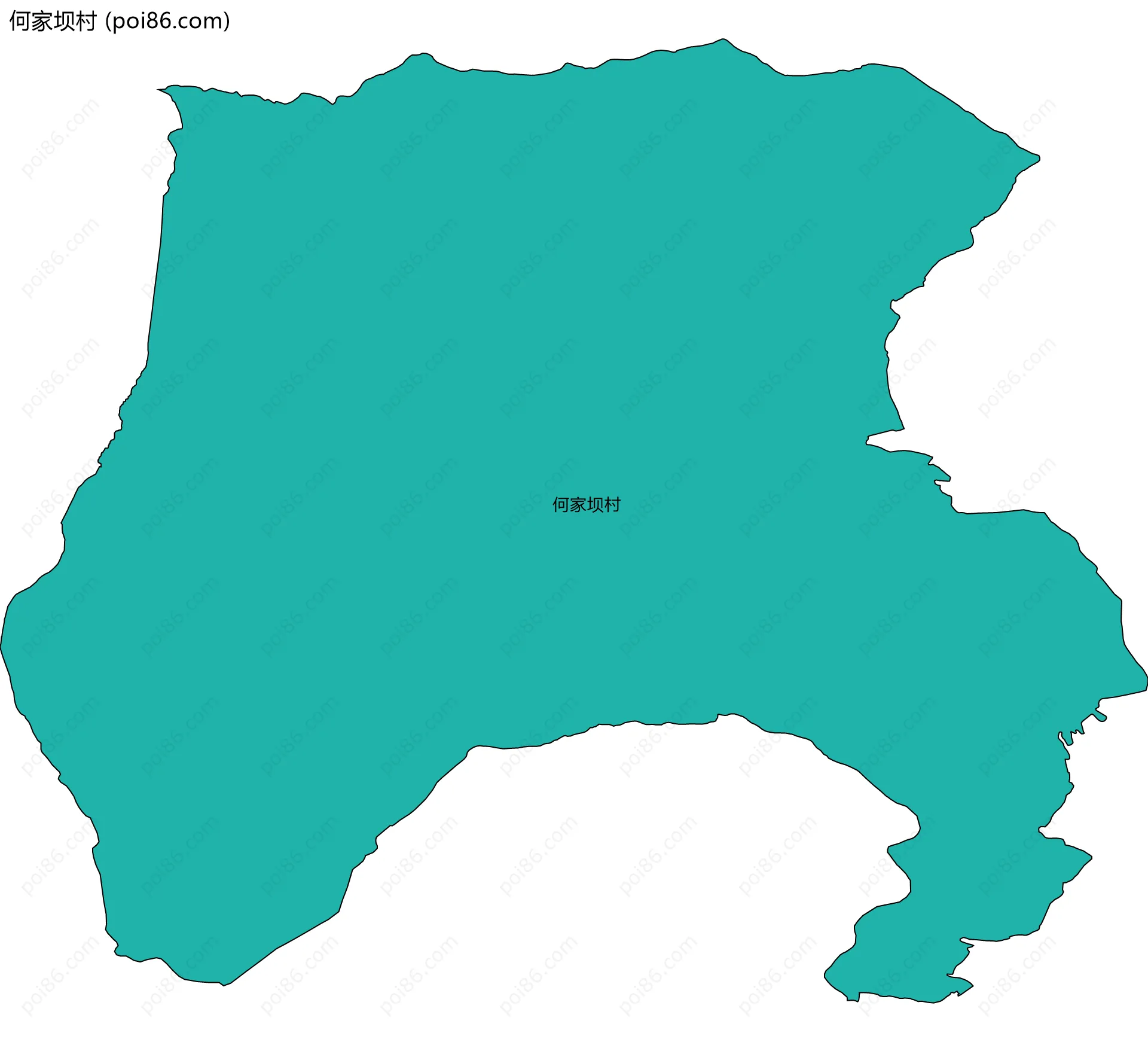 何家坝村边界地图