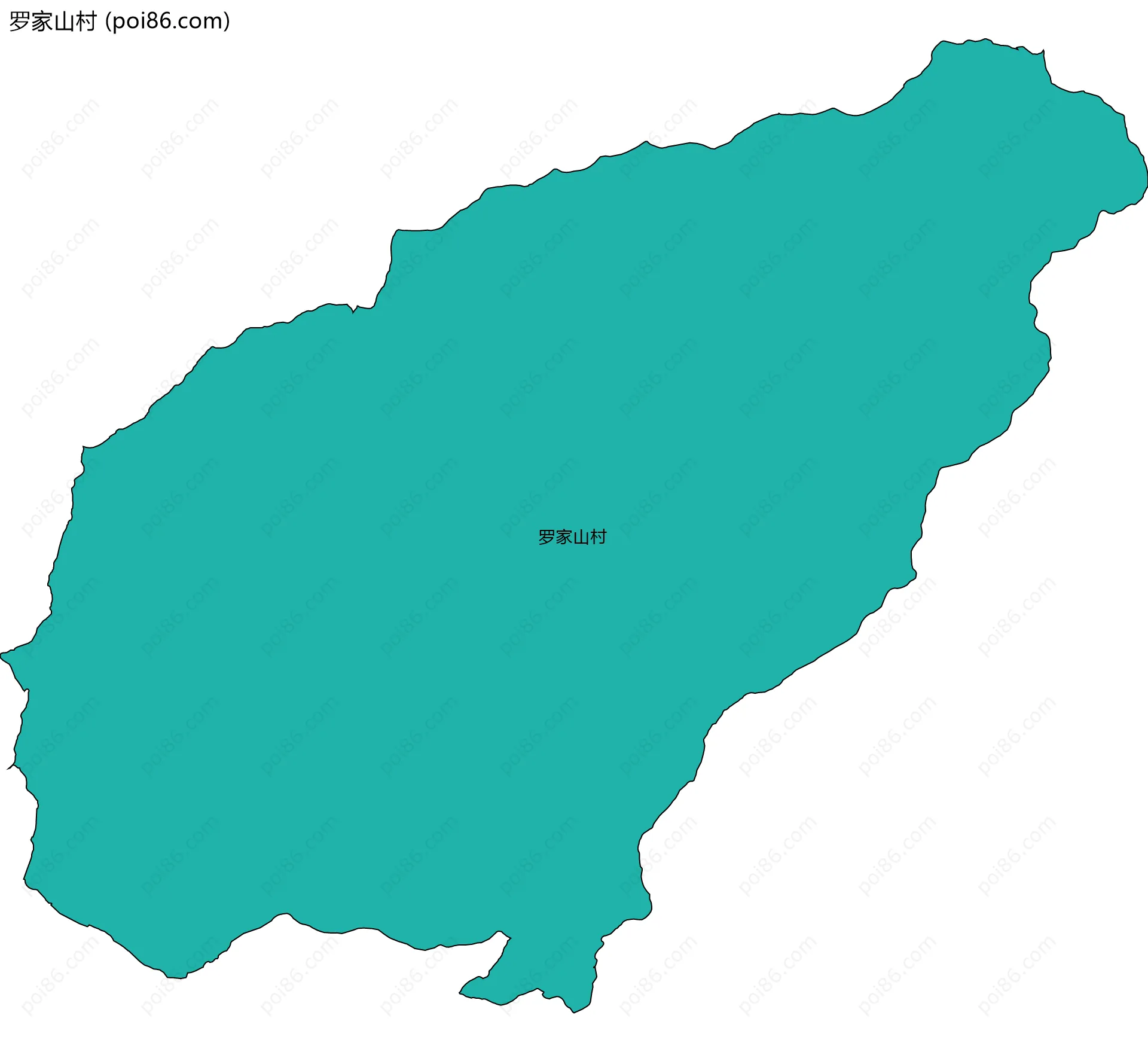 罗家山村边界地图