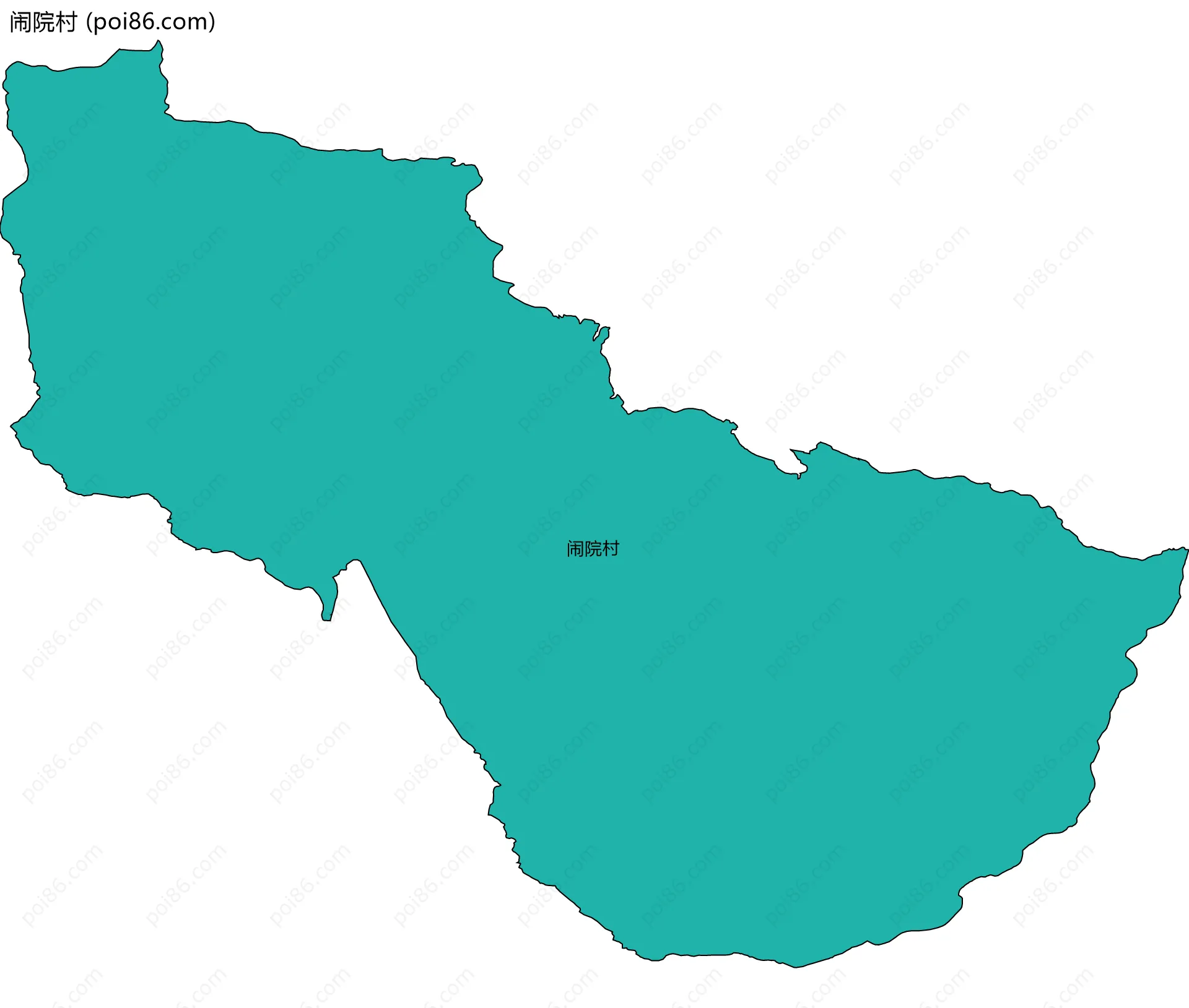 闹院村边界地图