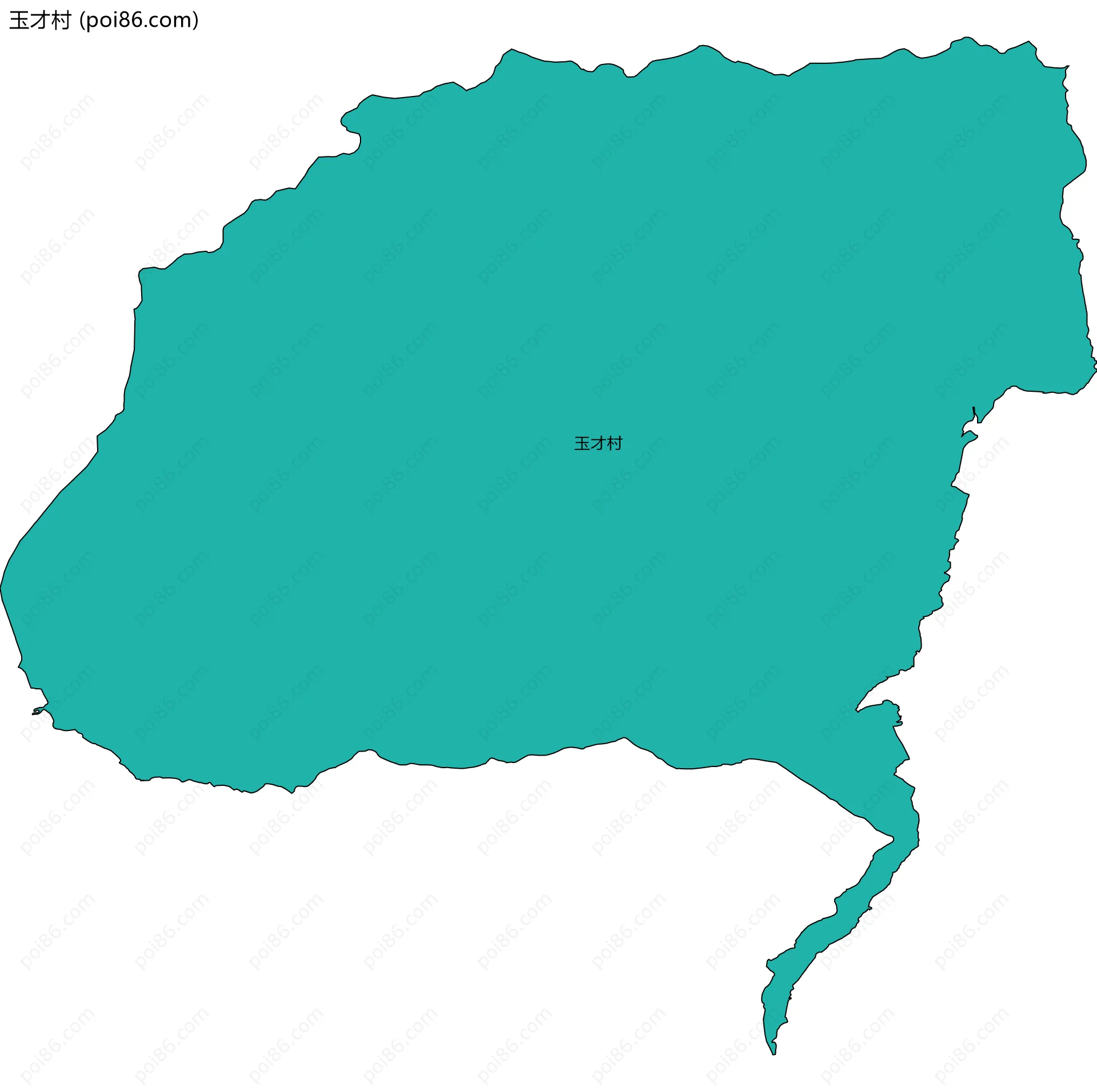 玉才村边界地图