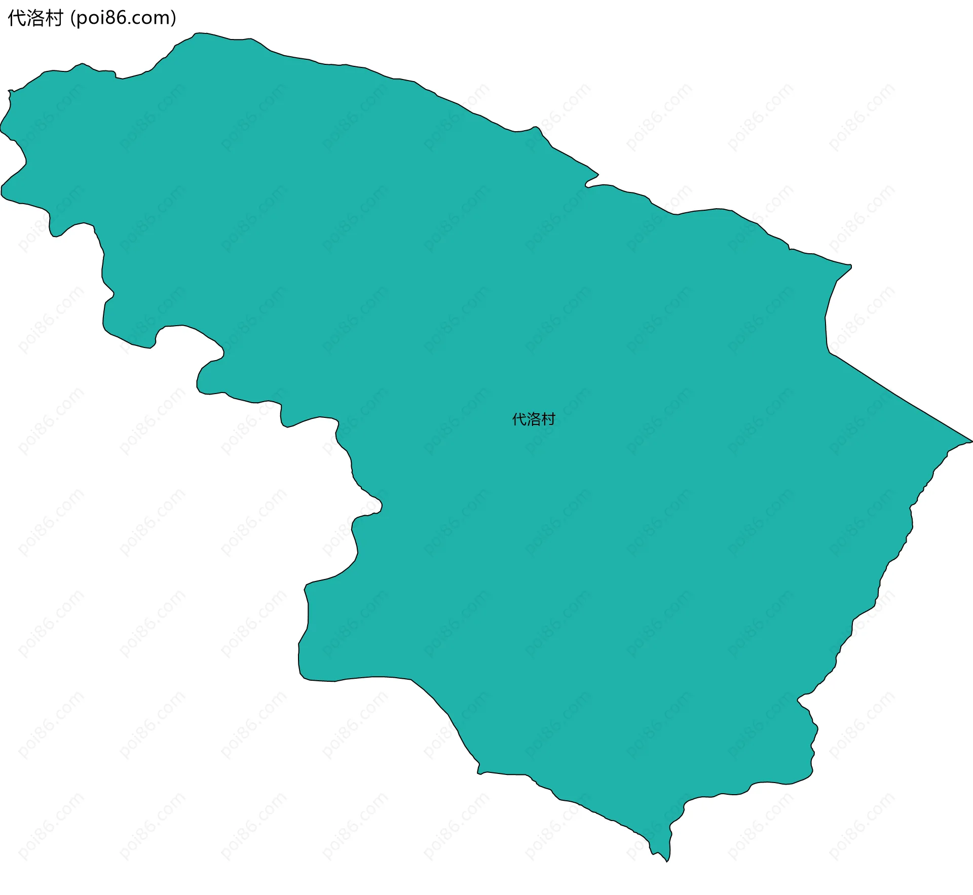 代洛村边界地图