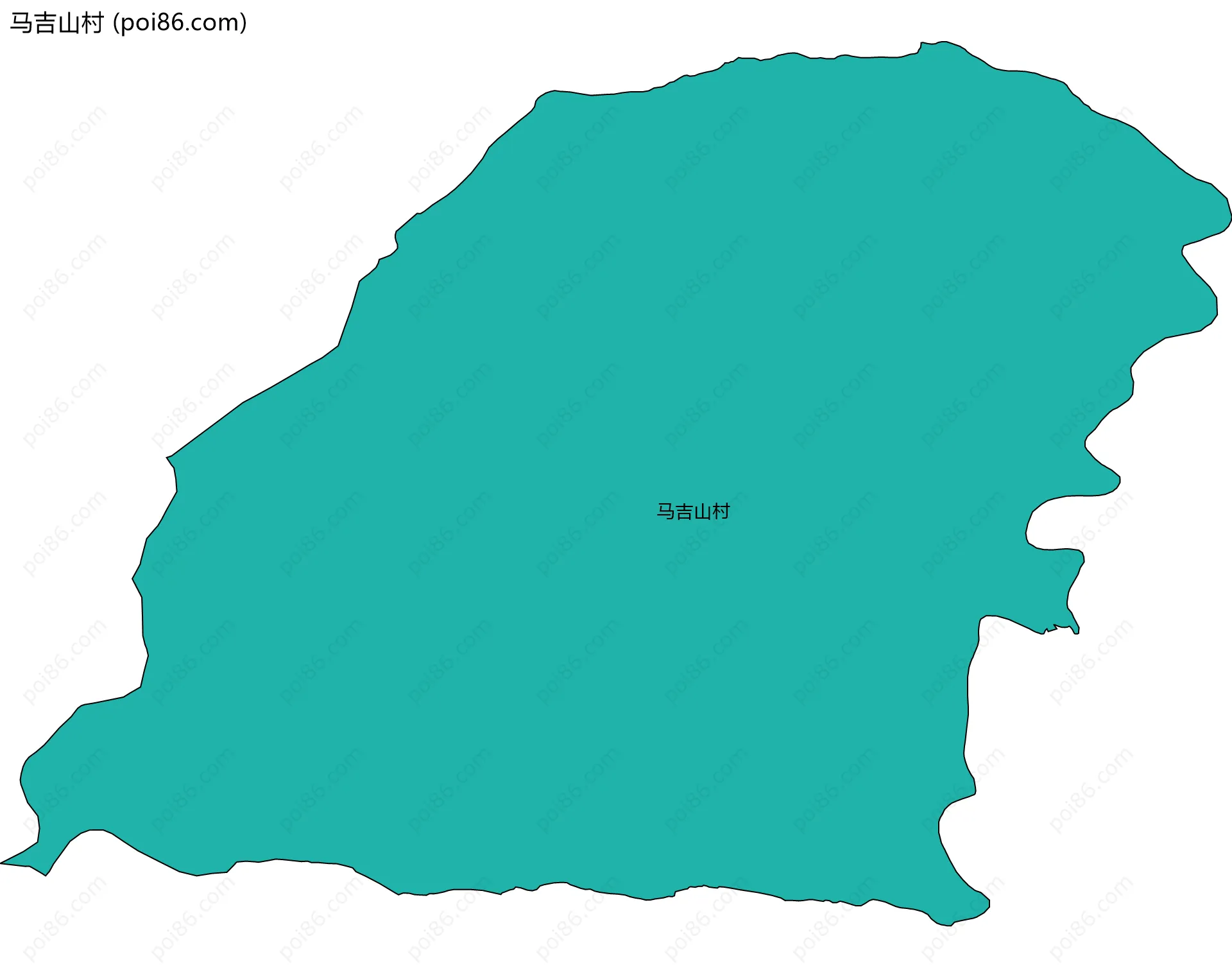 马吉山村边界地图