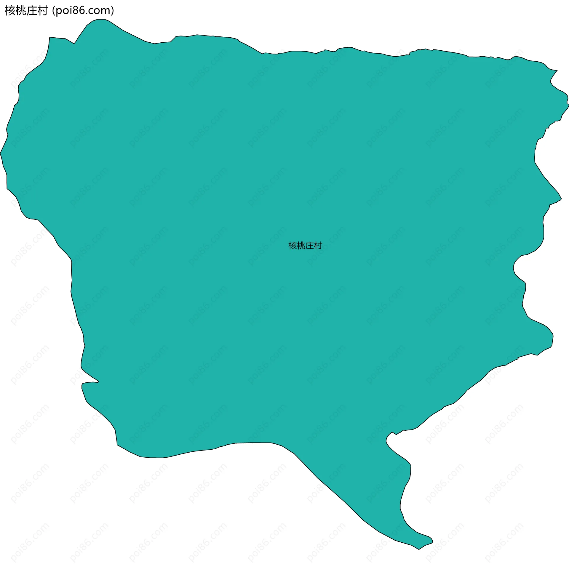 核桃庄村边界地图