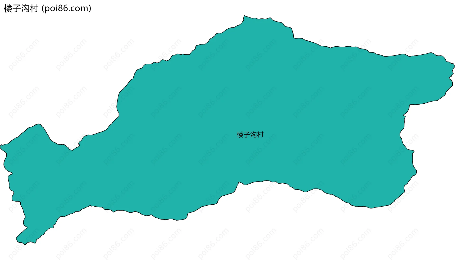 楼子沟村边界地图