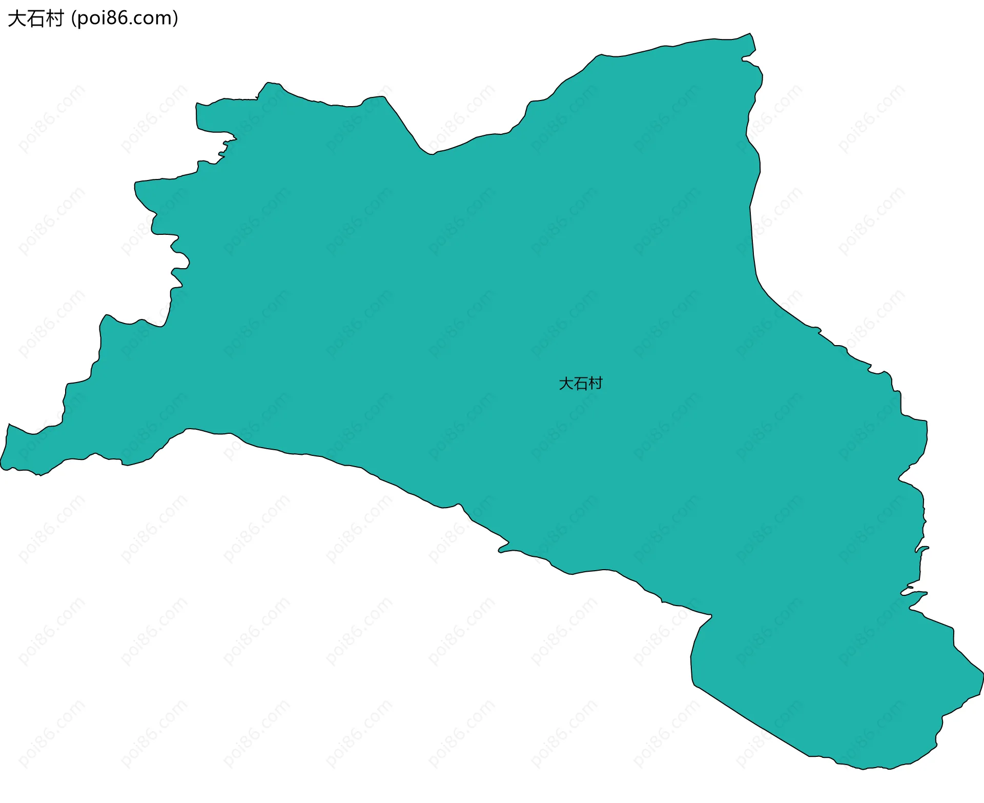 大石村边界地图