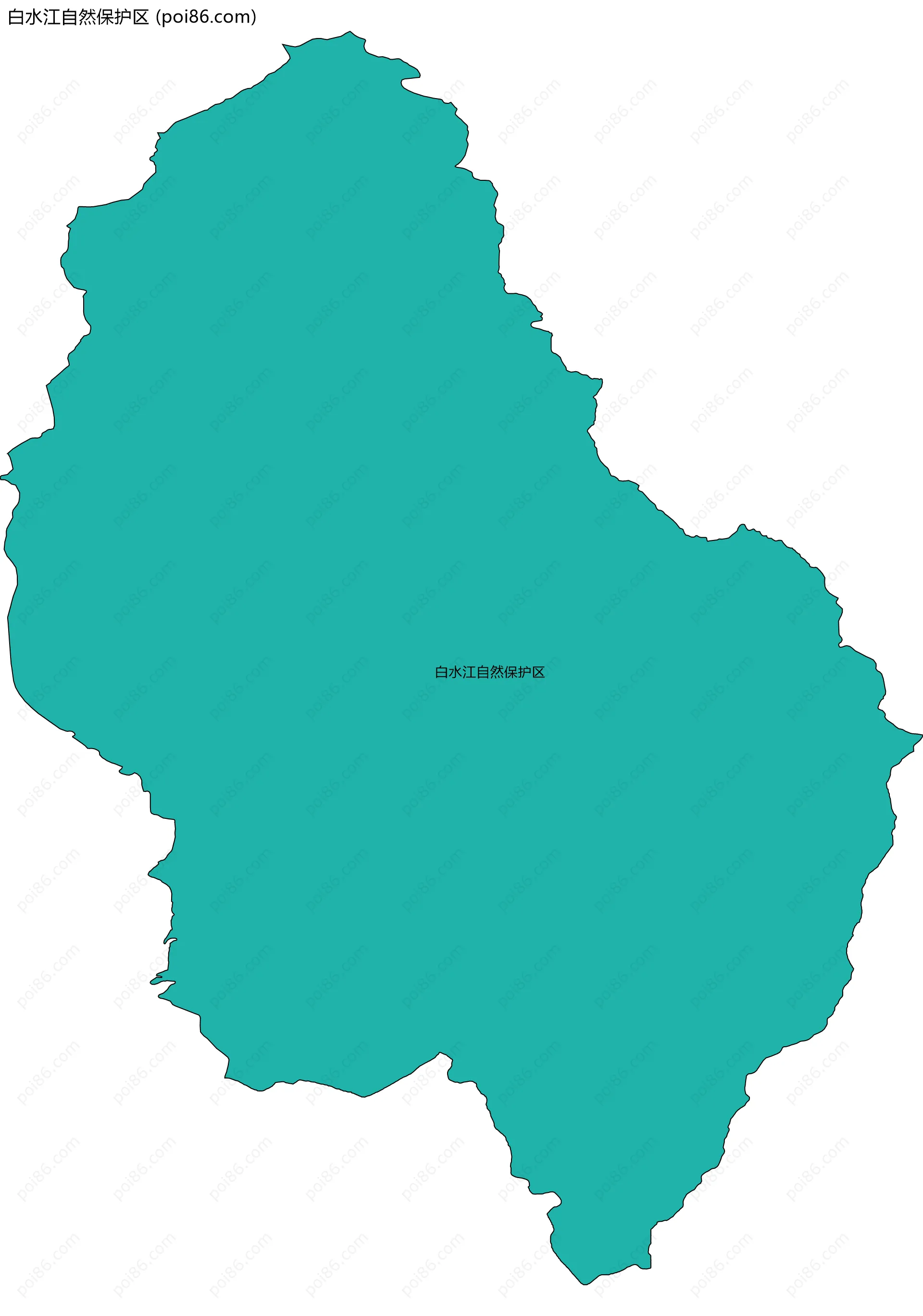 白水江自然保护区边界地图