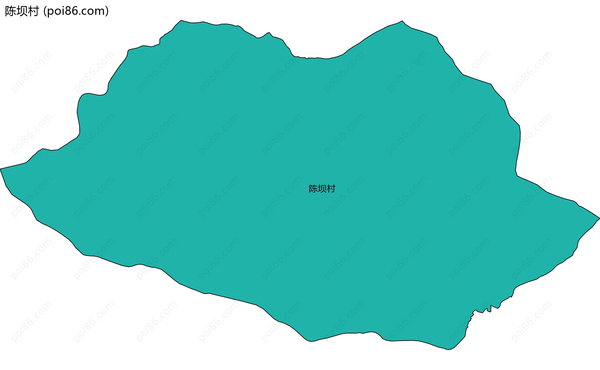 陈坝村边界地图