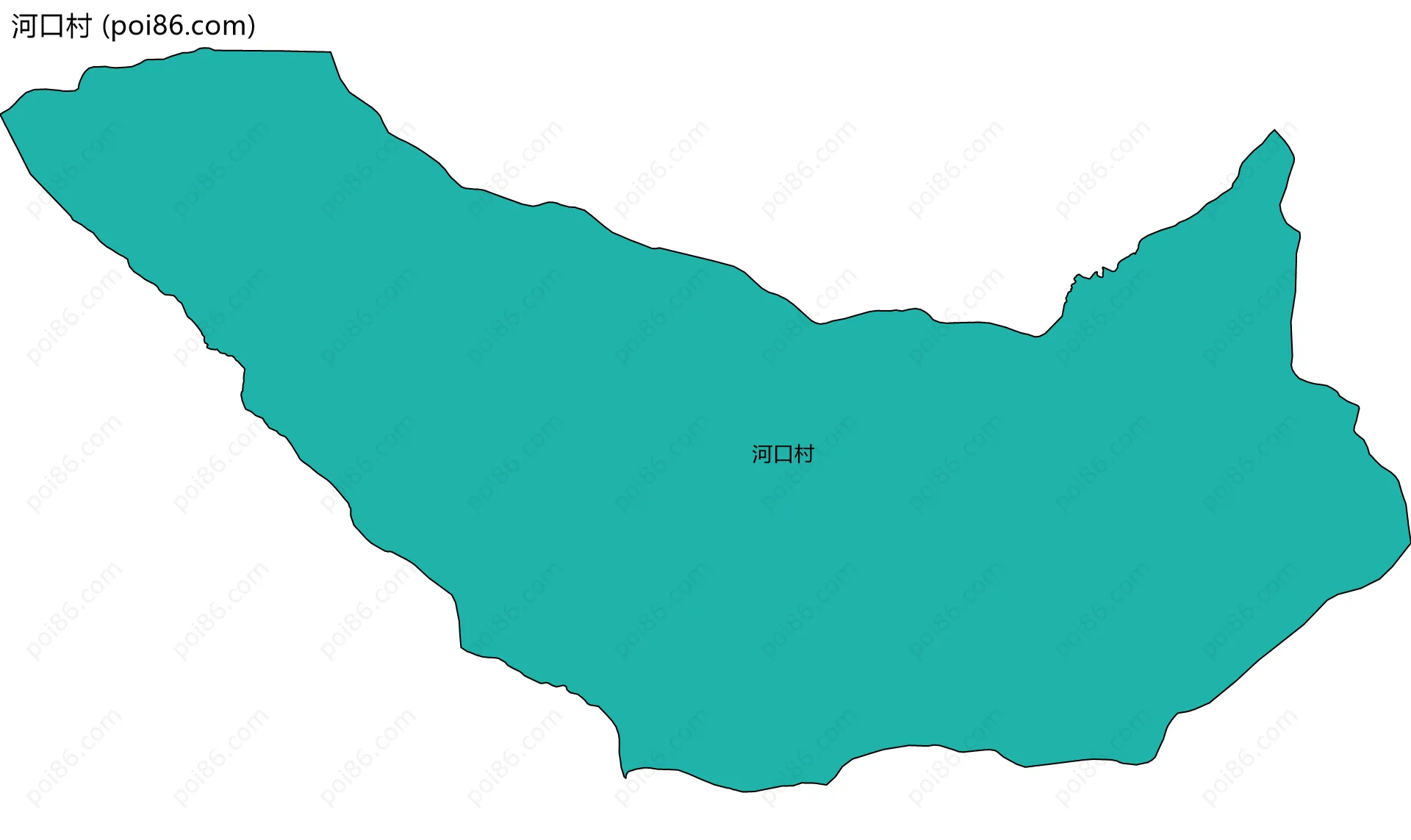 河口村边界地图
