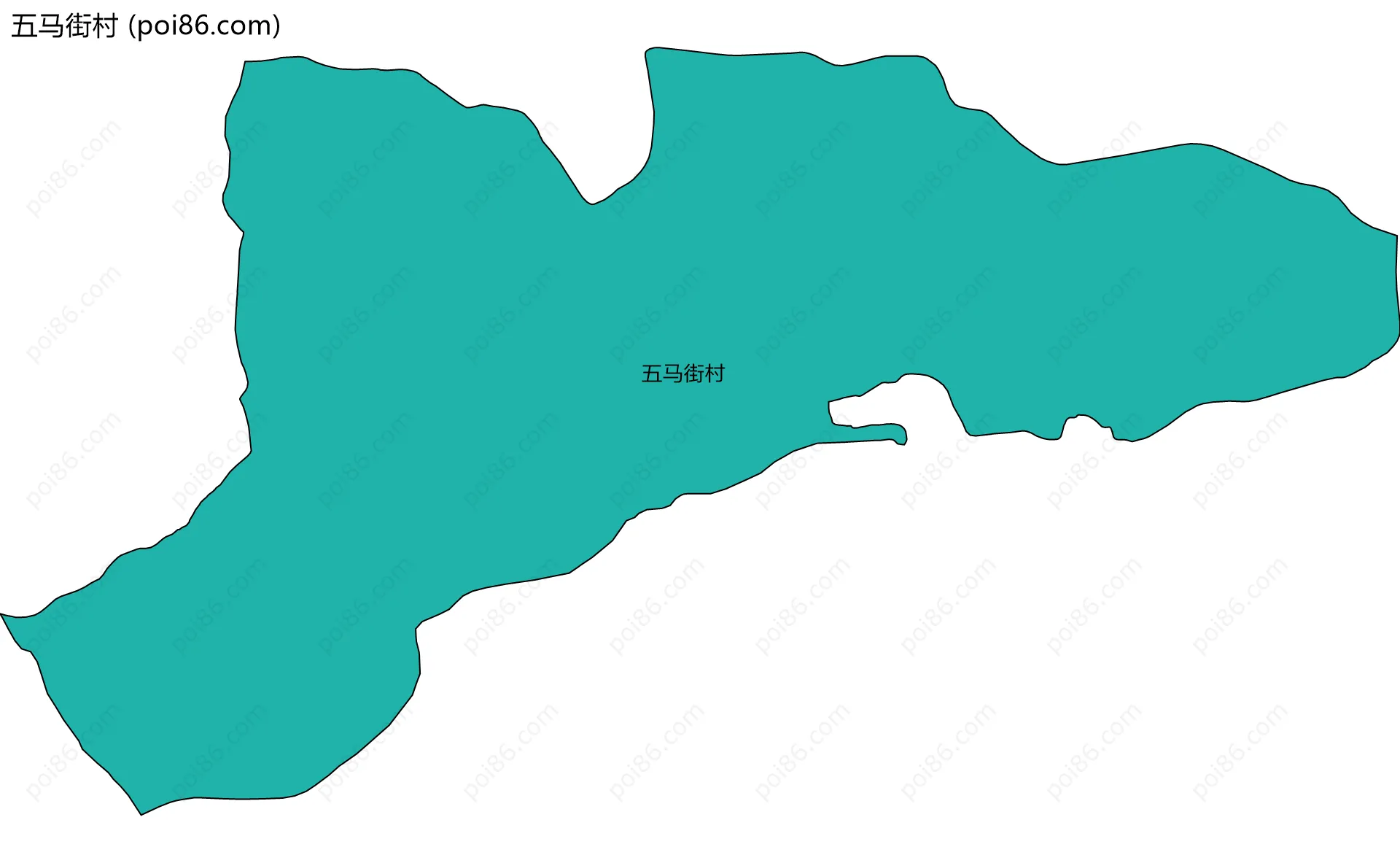 五马街村边界地图