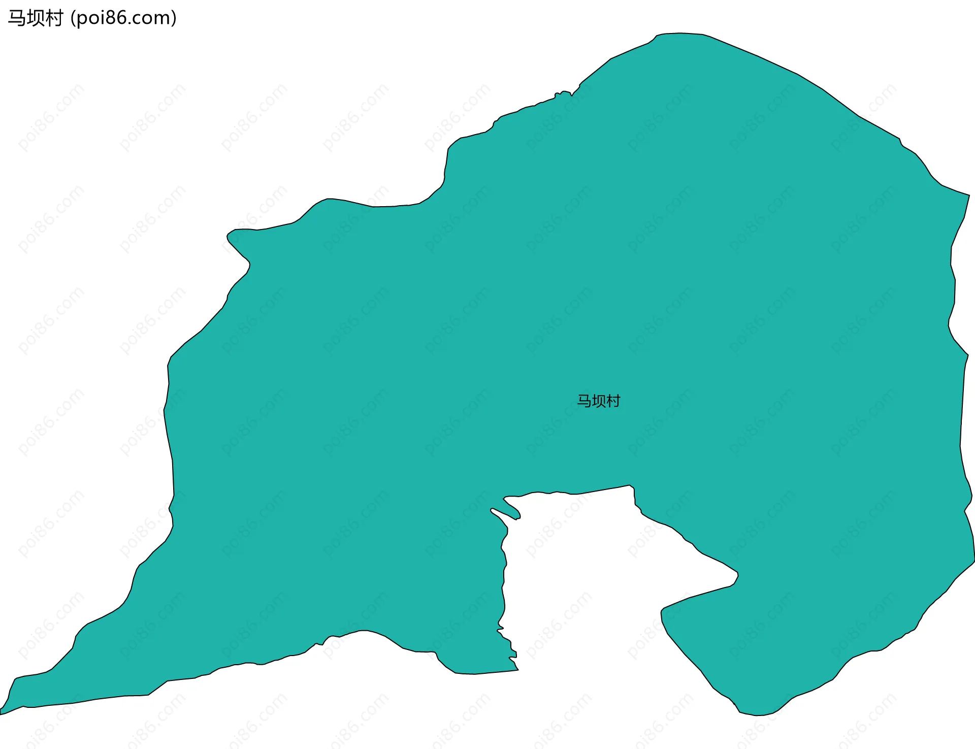 马坝村边界地图