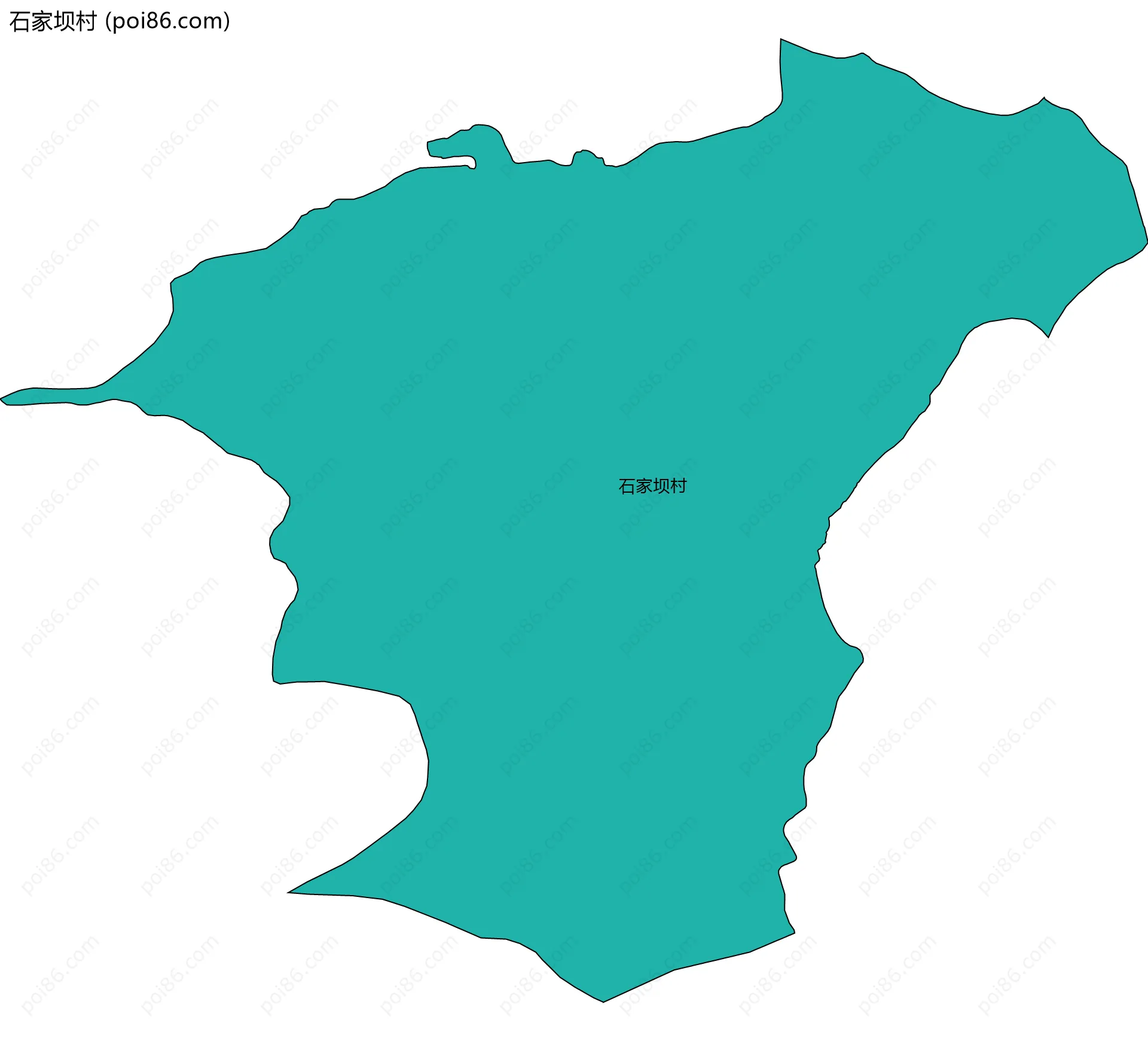 石家坝村边界地图