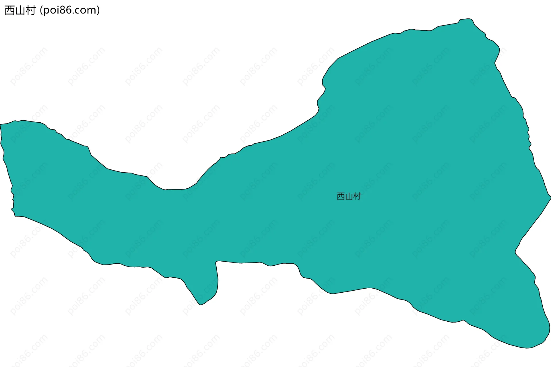 西山村边界地图