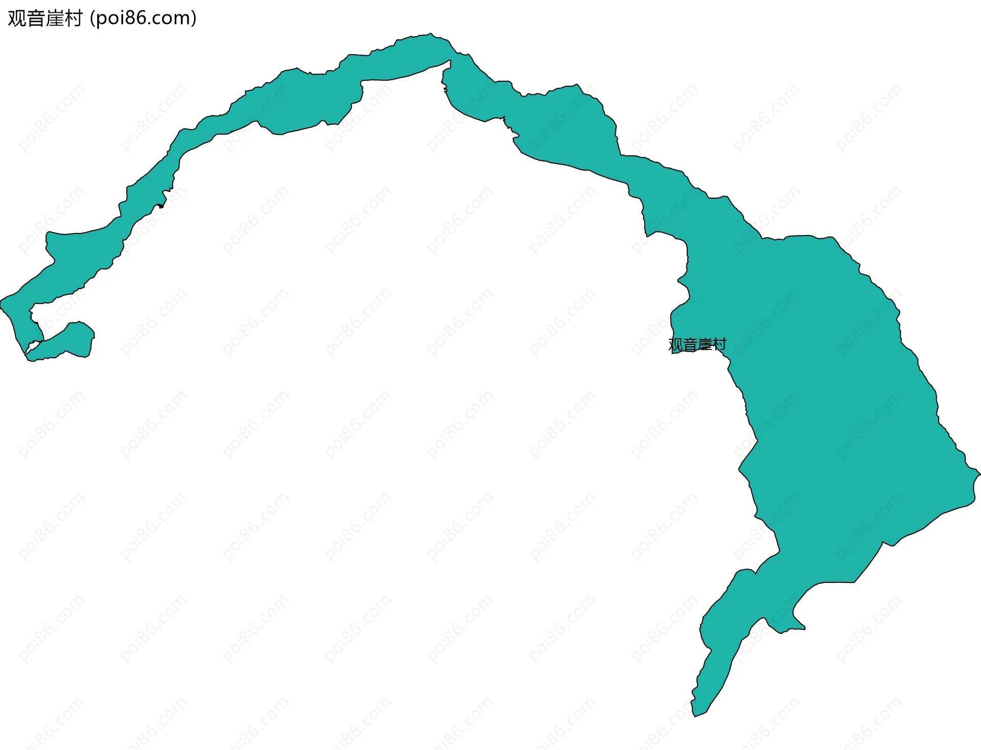 观音崖村边界地图