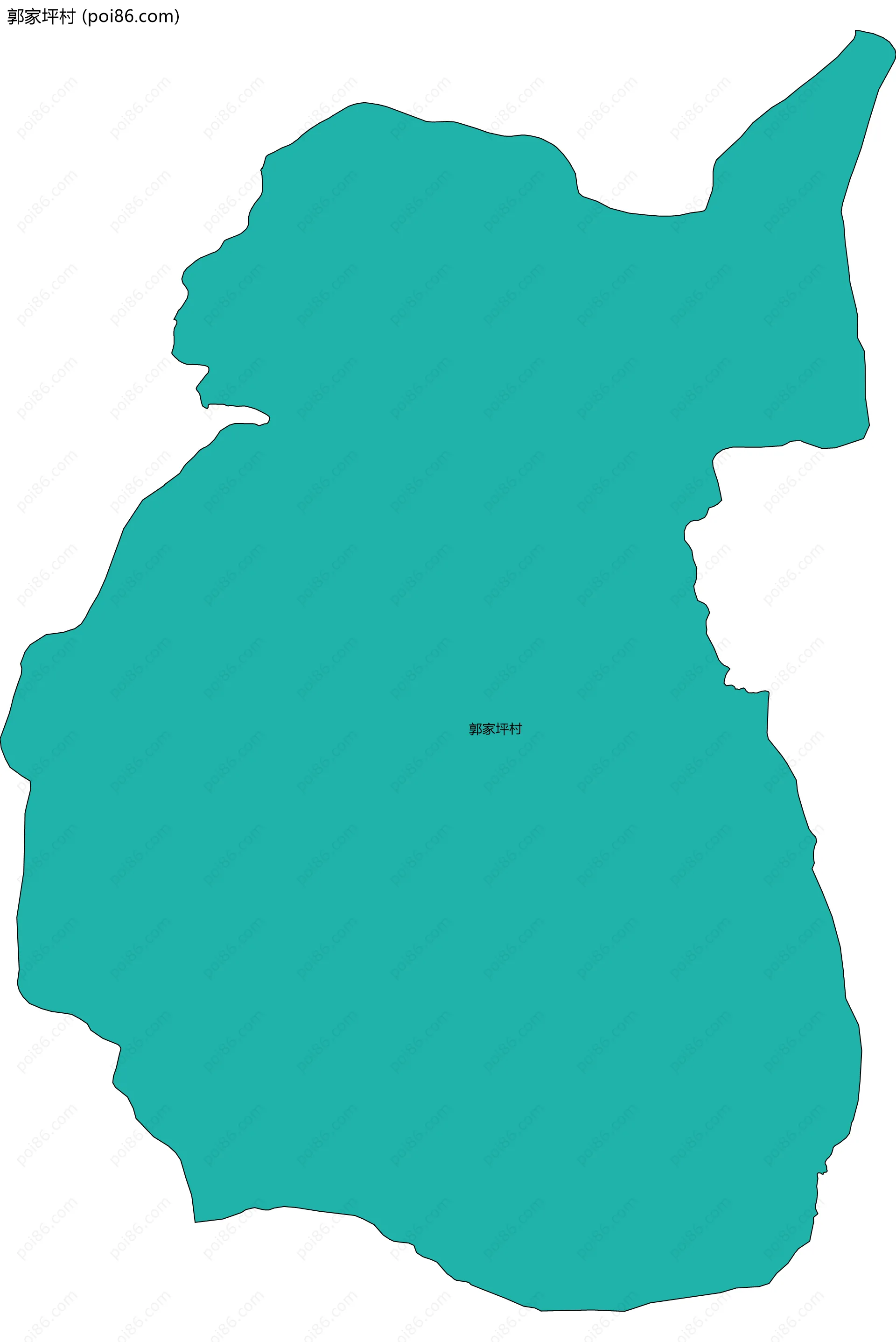 郭家坪村边界地图