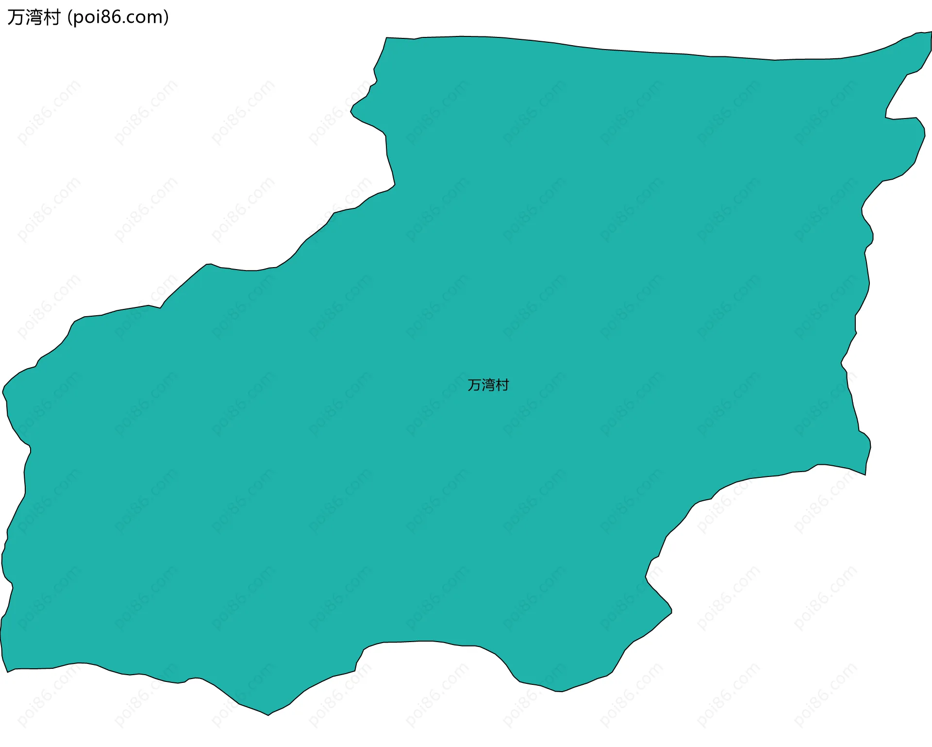 万湾村边界地图