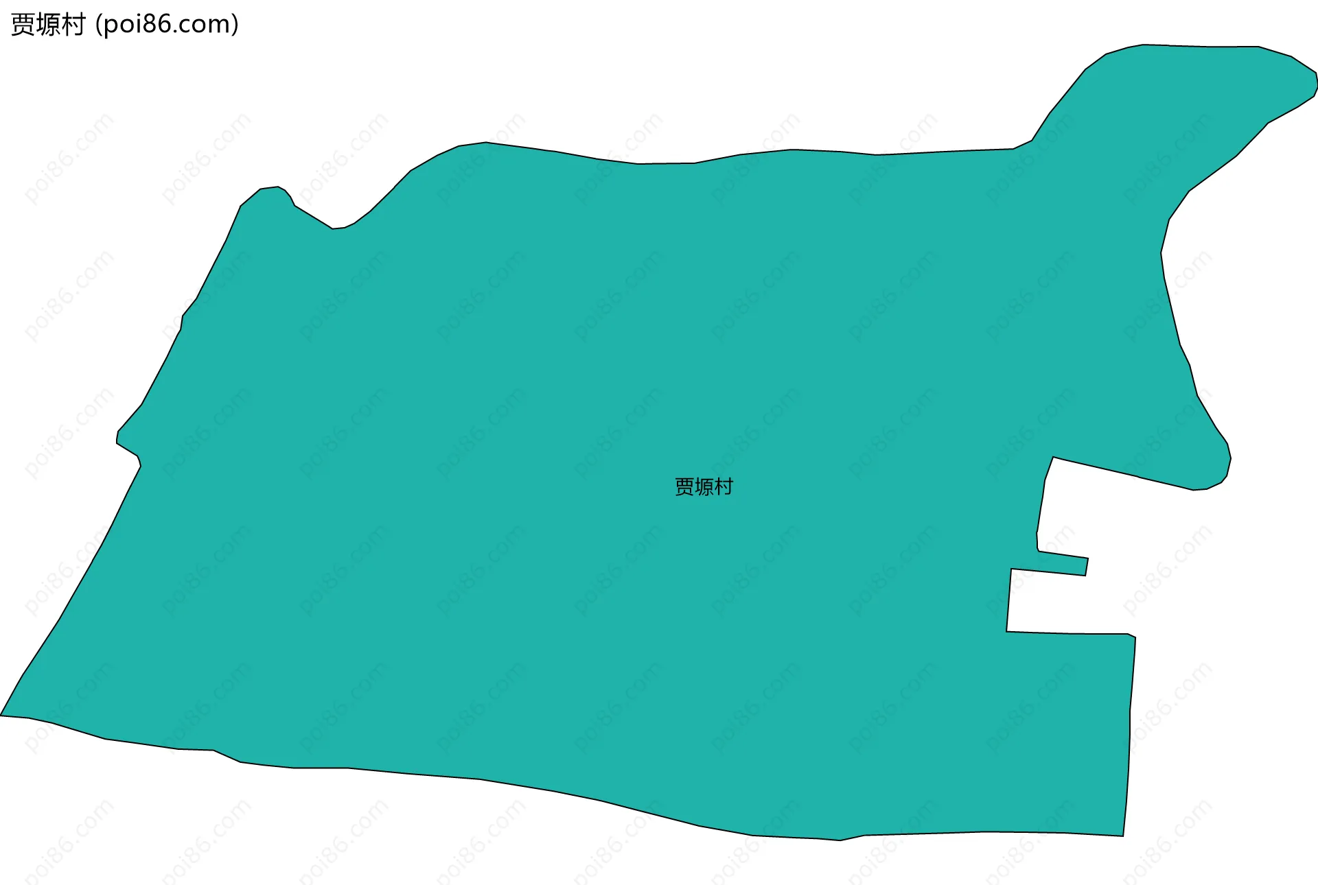 贾塬村边界地图