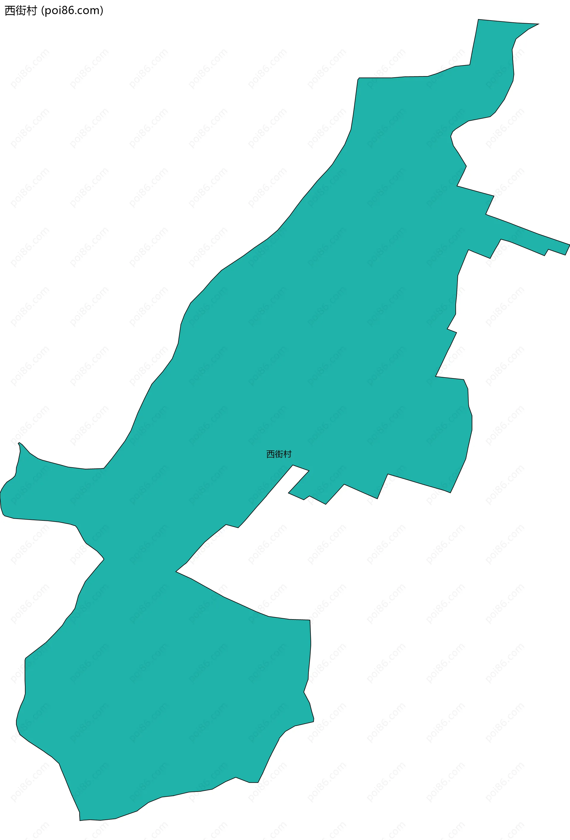 西街村边界地图