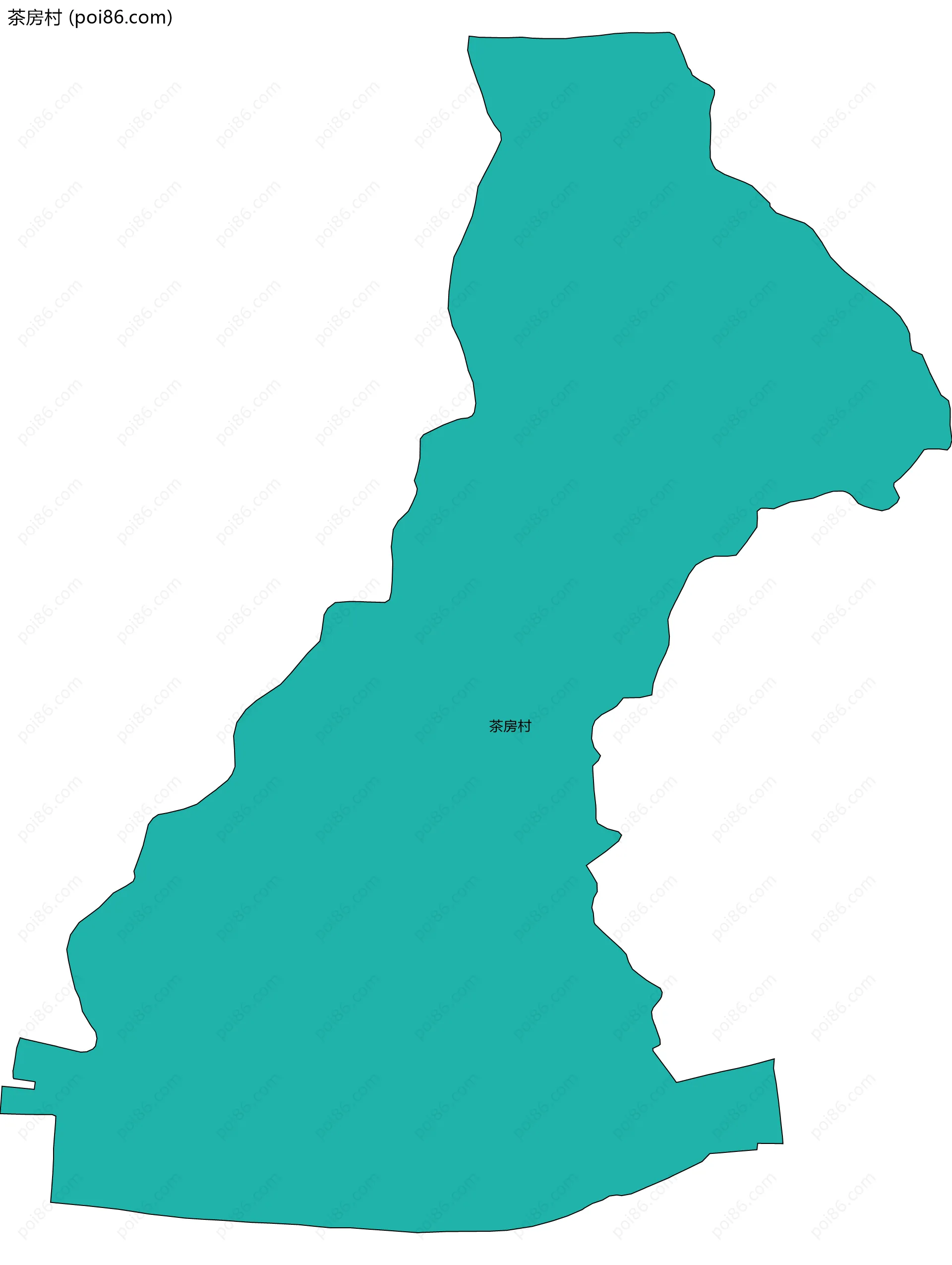 茶房村边界地图