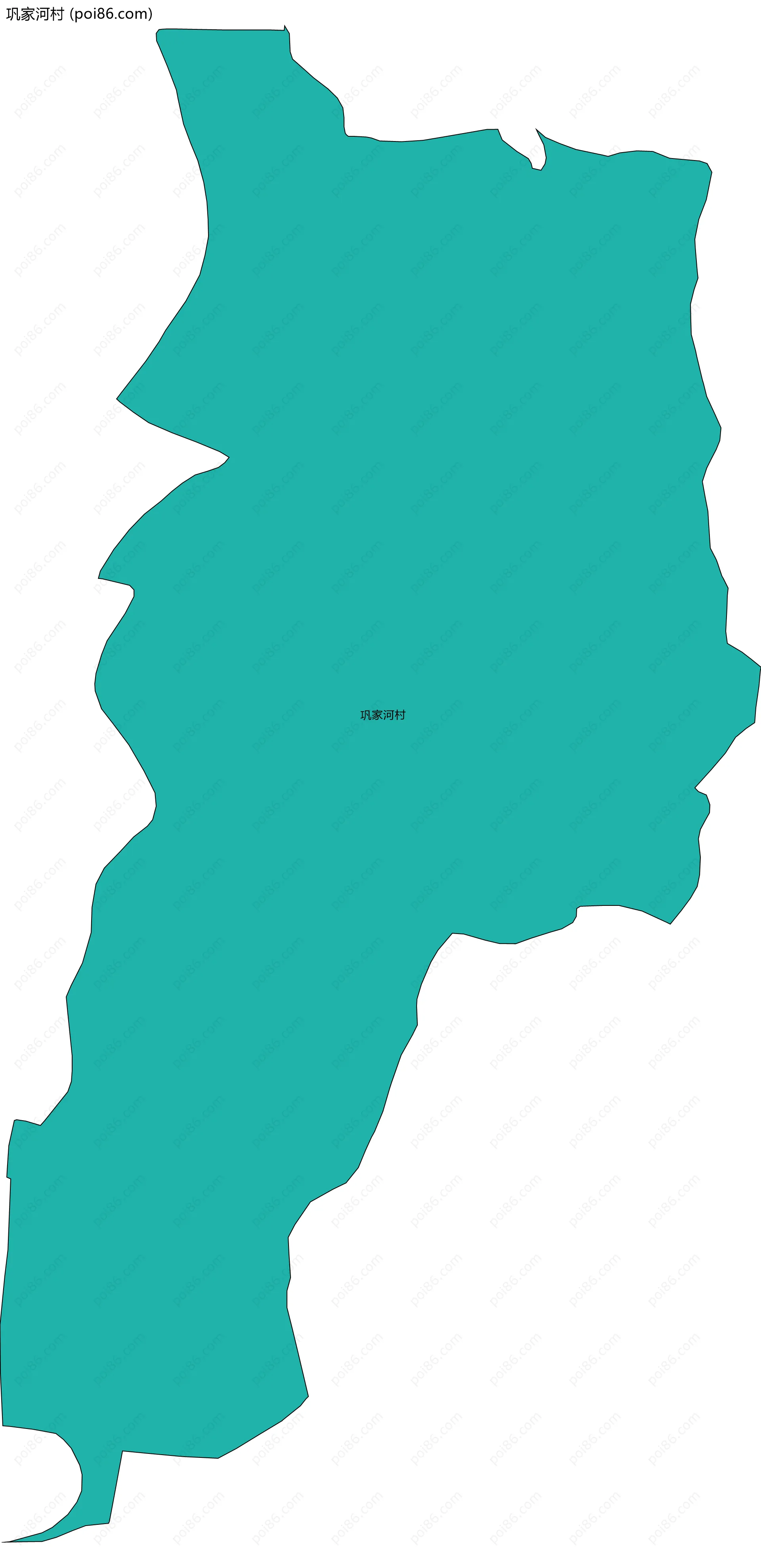 巩家河村边界地图