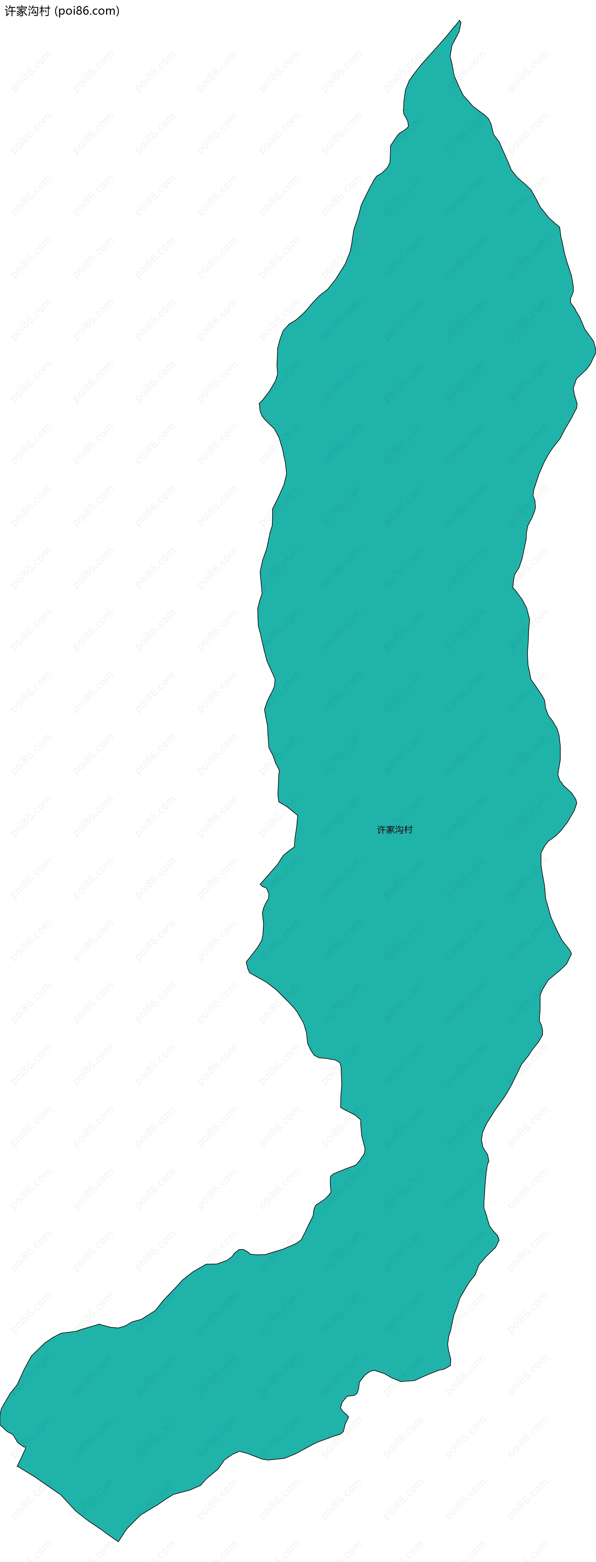 许家沟村边界地图