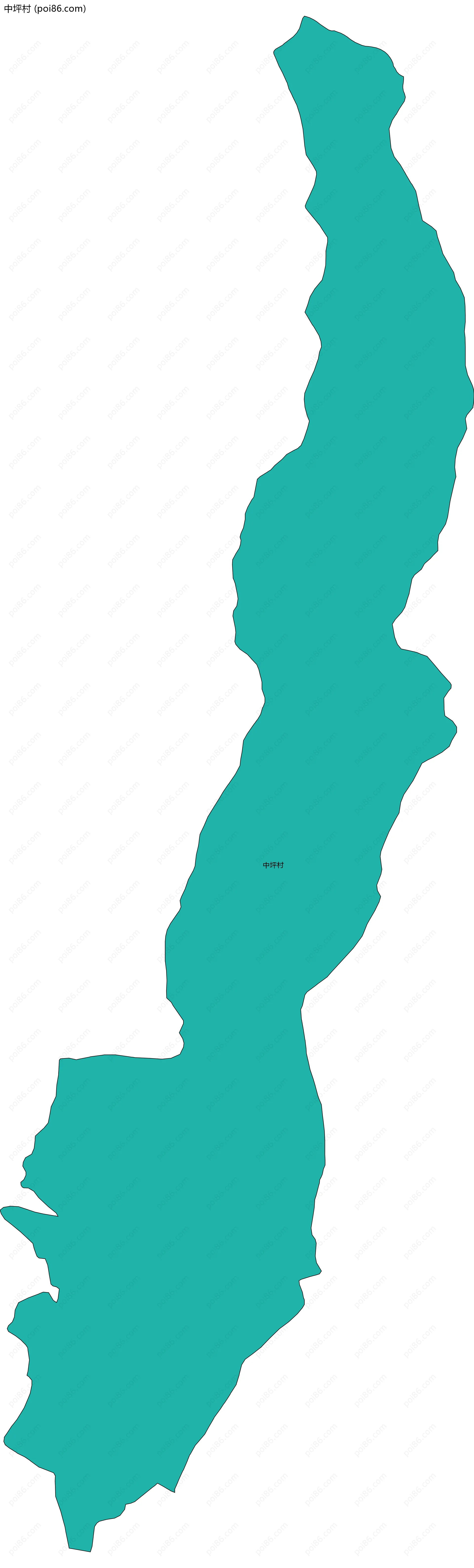 中坪村边界地图