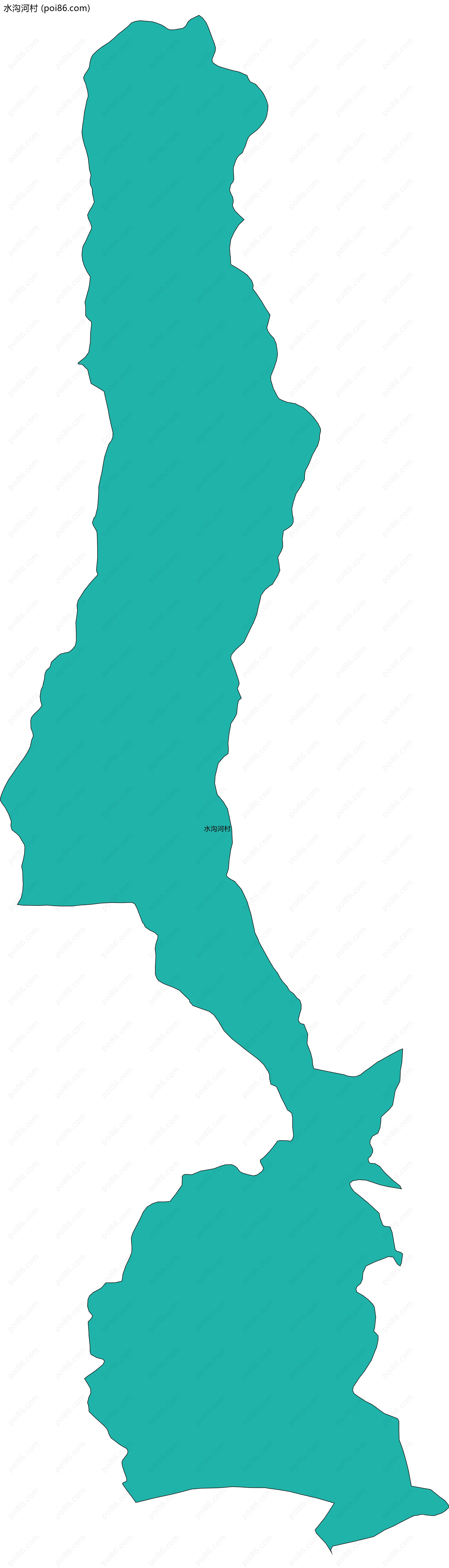 水沟河村边界地图