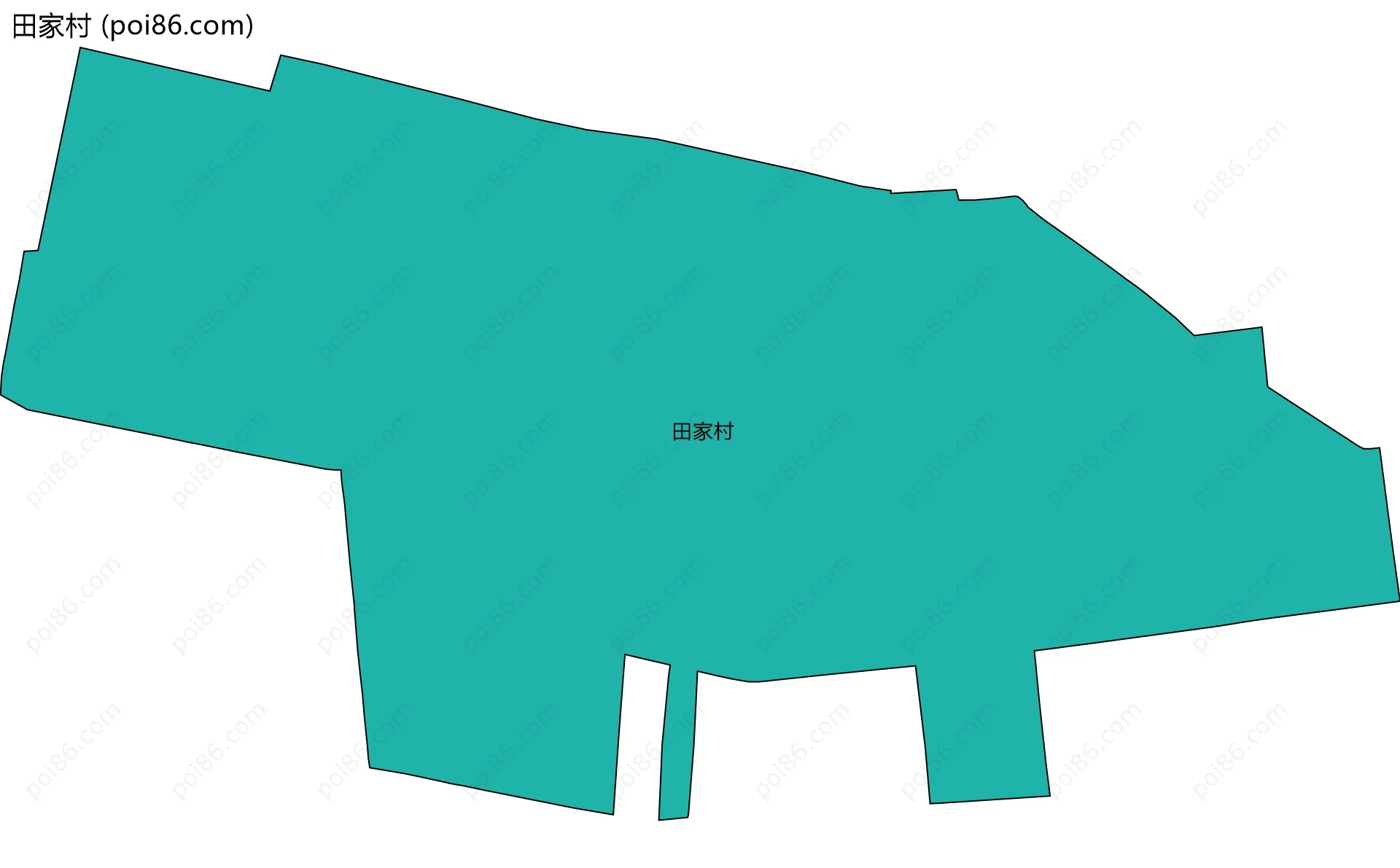 田家村边界地图