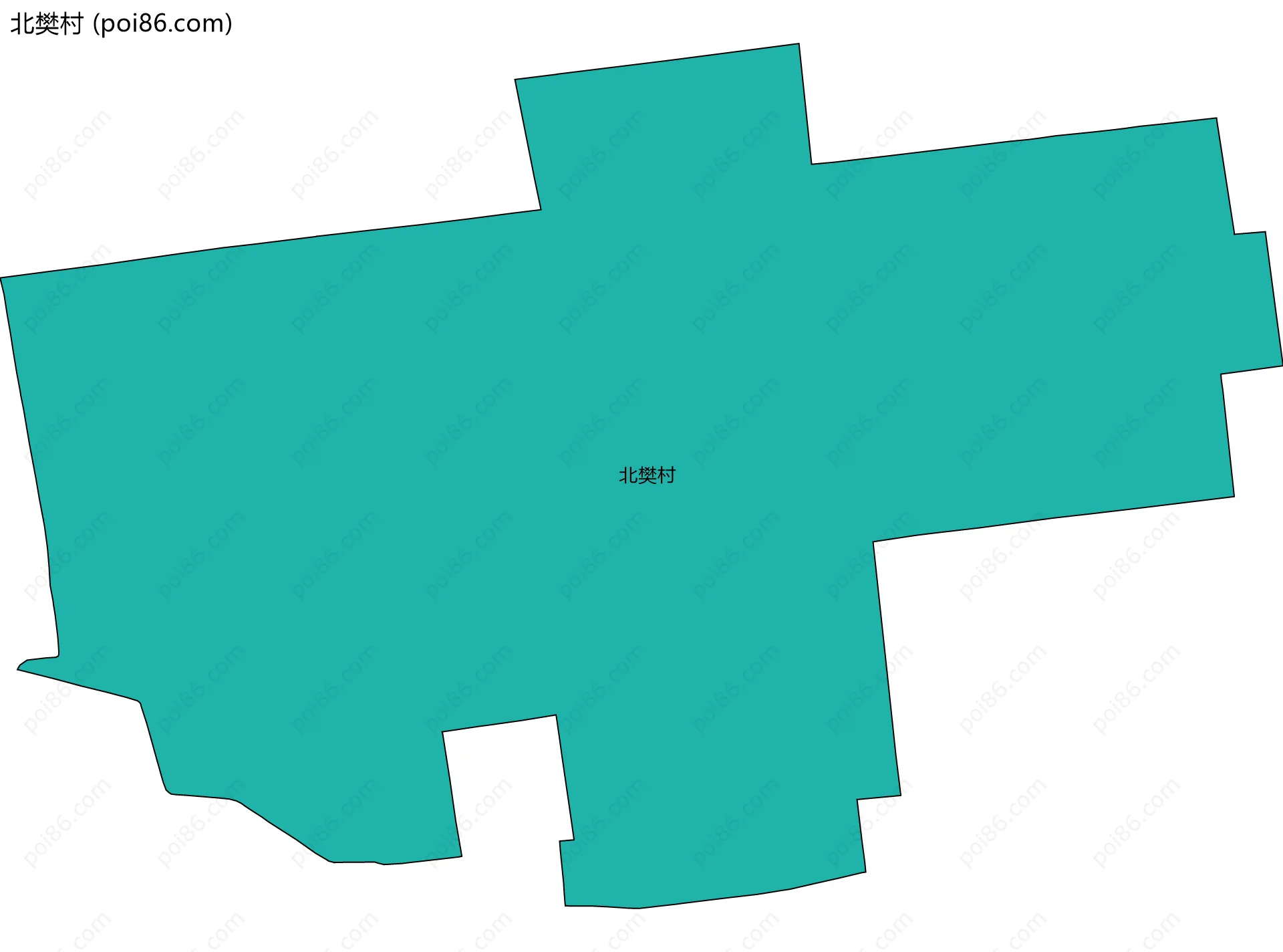北樊村边界地图
