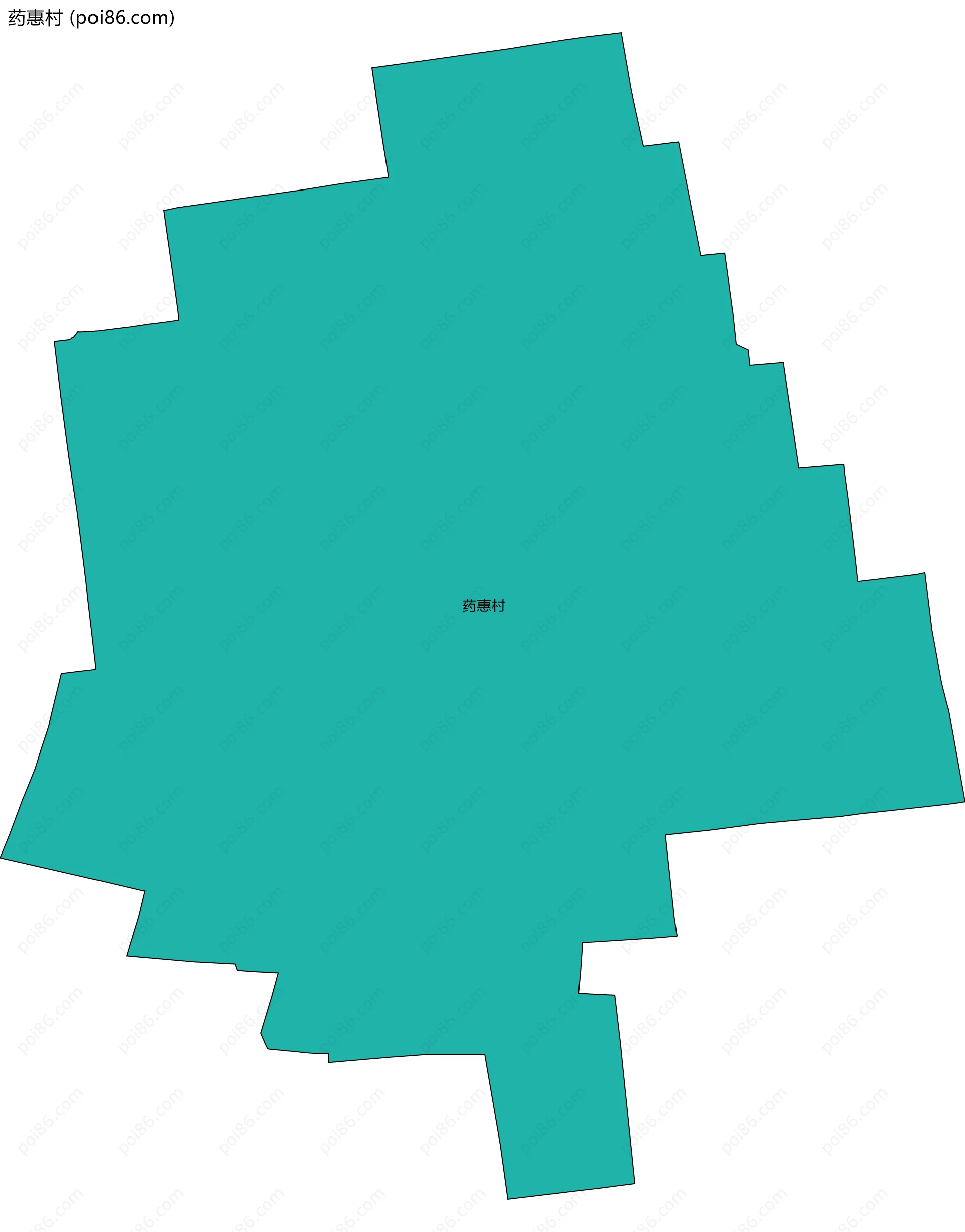 药惠村边界地图