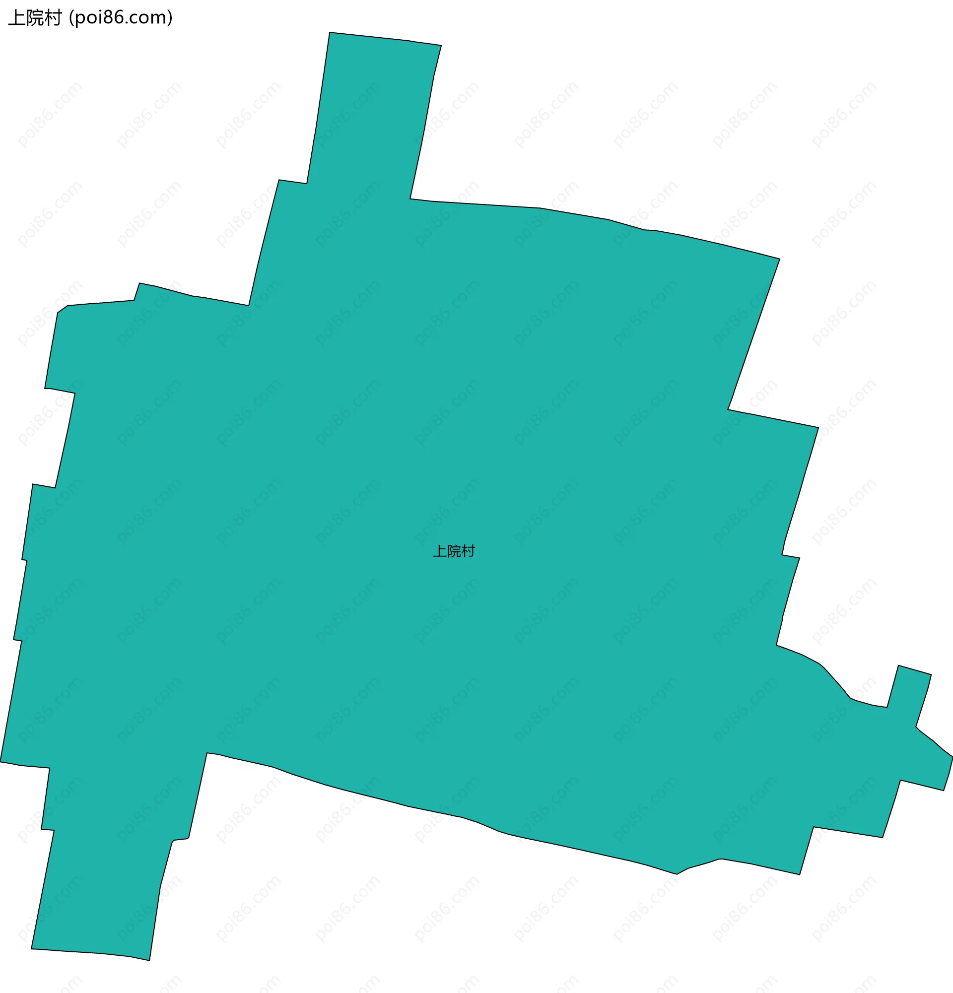 上院村边界地图