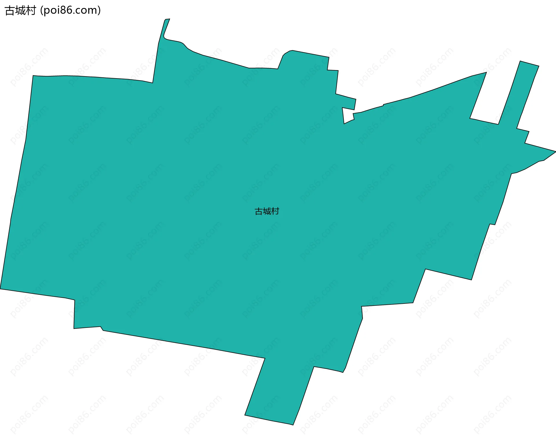 古城村边界地图