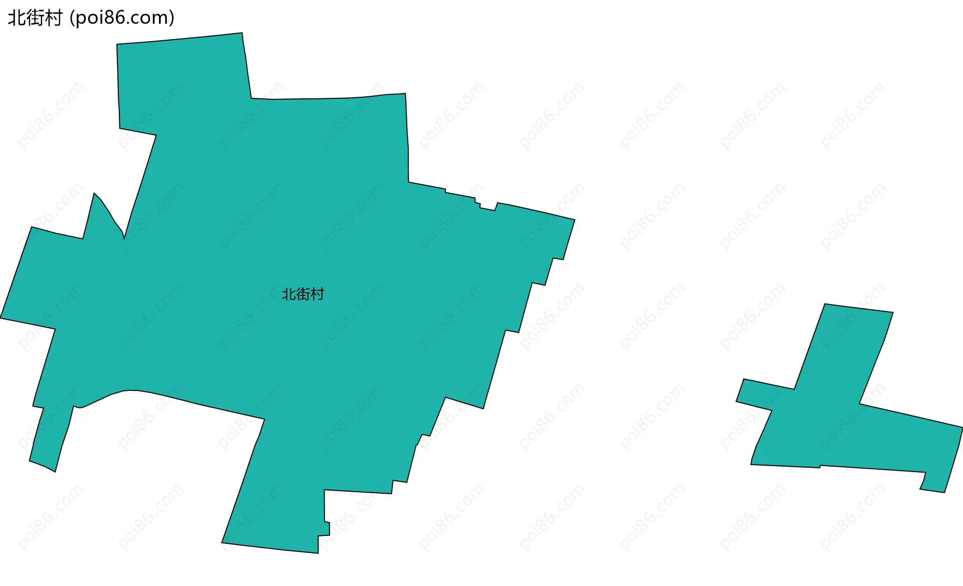 北街村边界地图