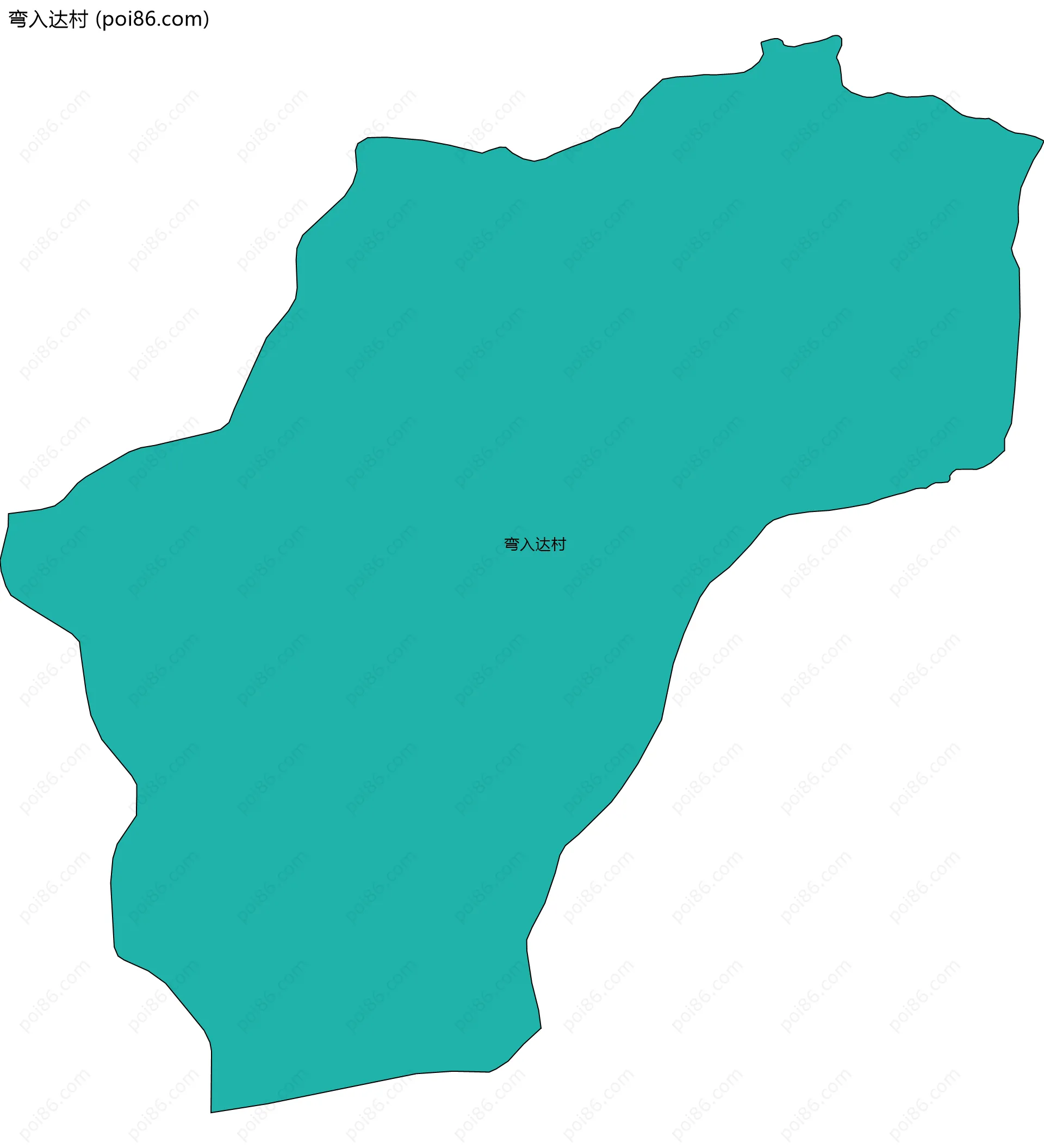弯入达村边界地图