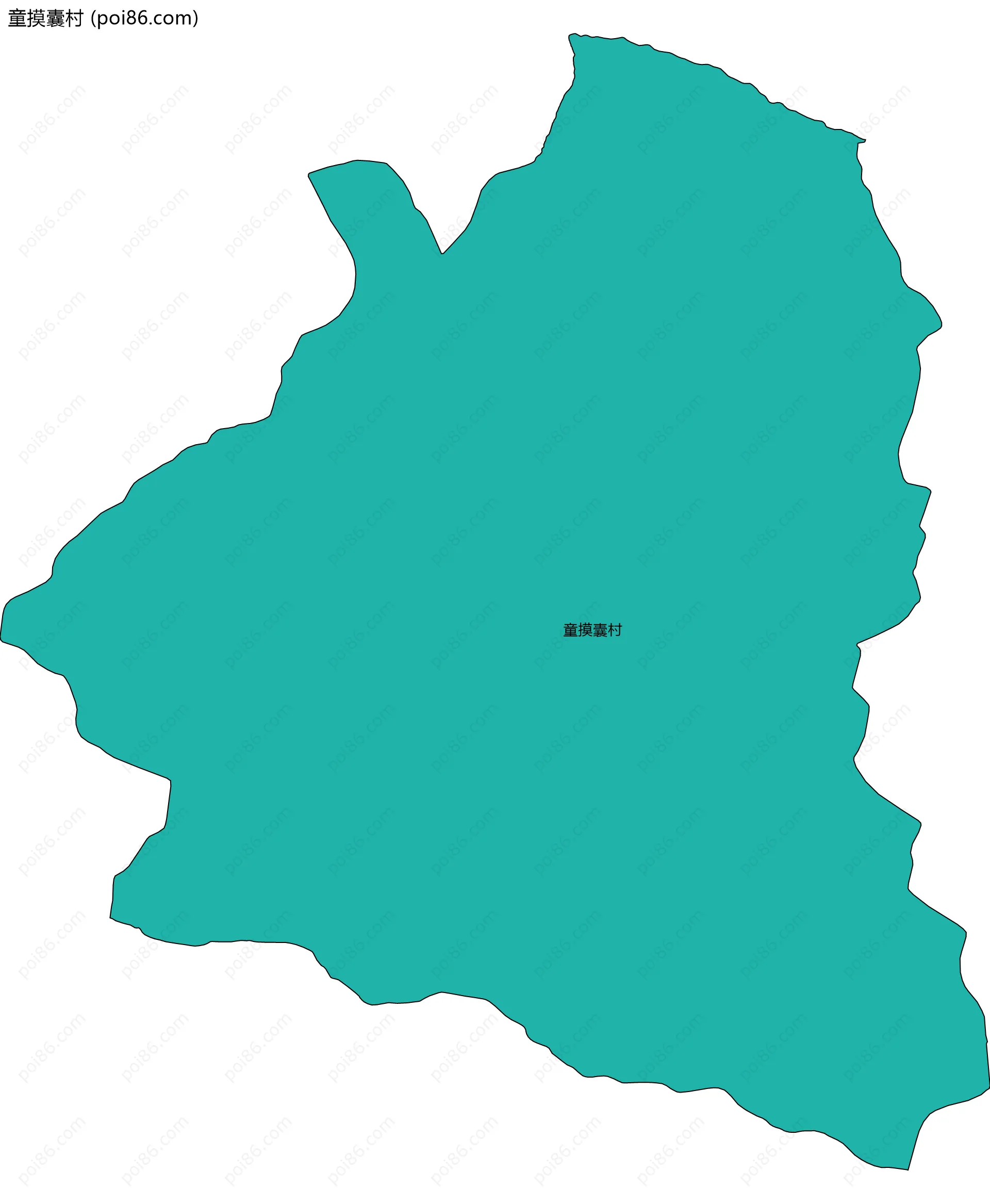 童摸囊村边界地图