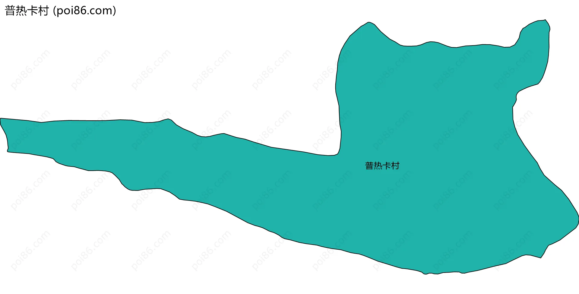 普热卡村边界地图