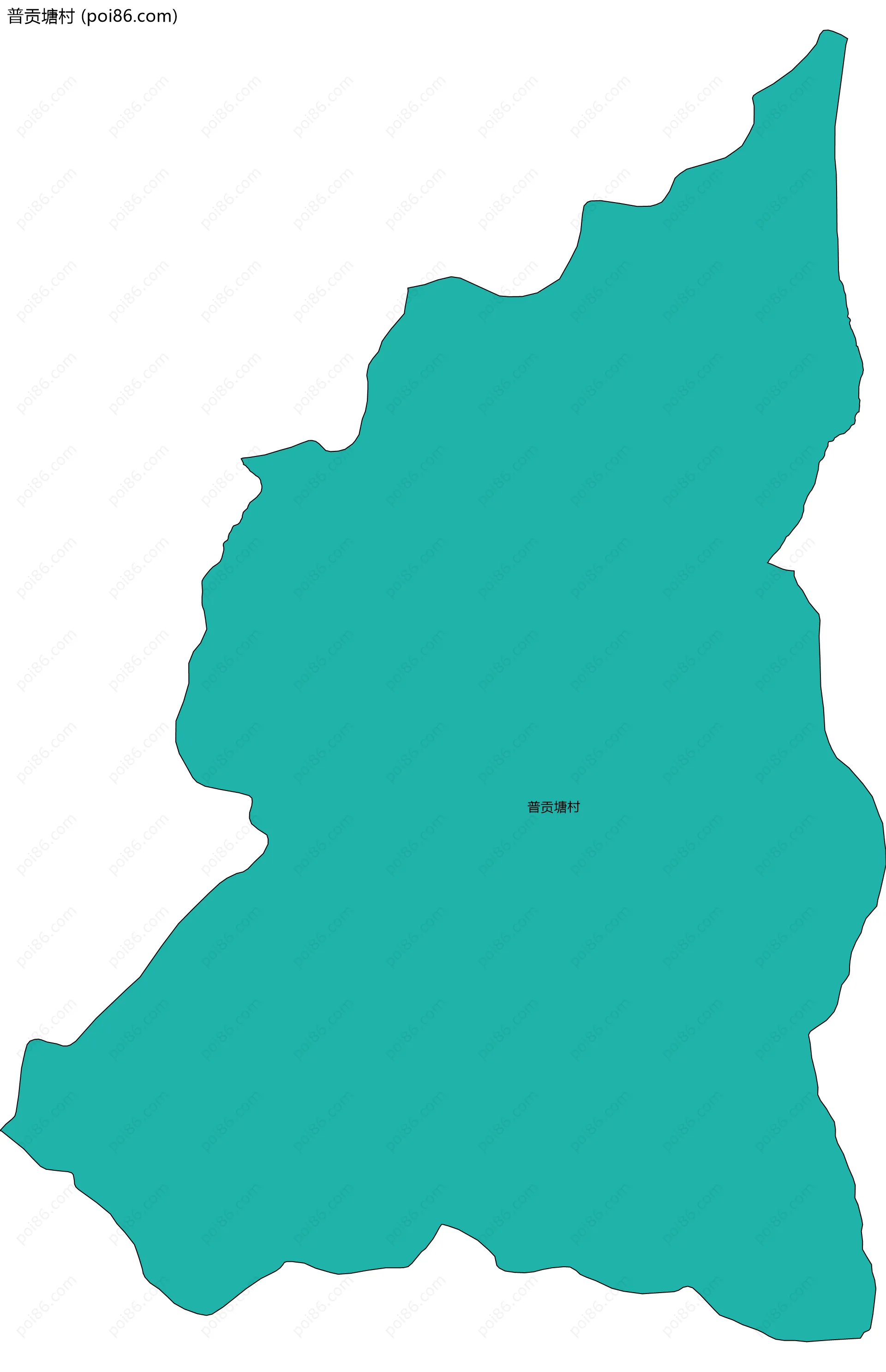 普贡塘村边界地图